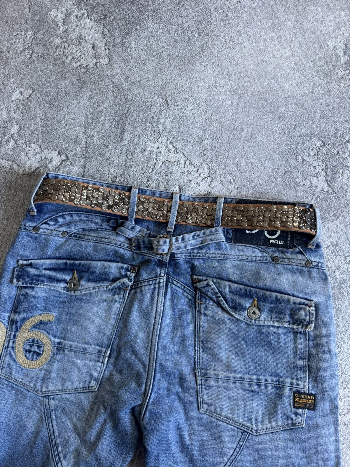If Six Was Nine Retro leather metal rhinestones belt Y2K L.G.B. 90s opium Size ONE SIZE - 5 Thumbnail