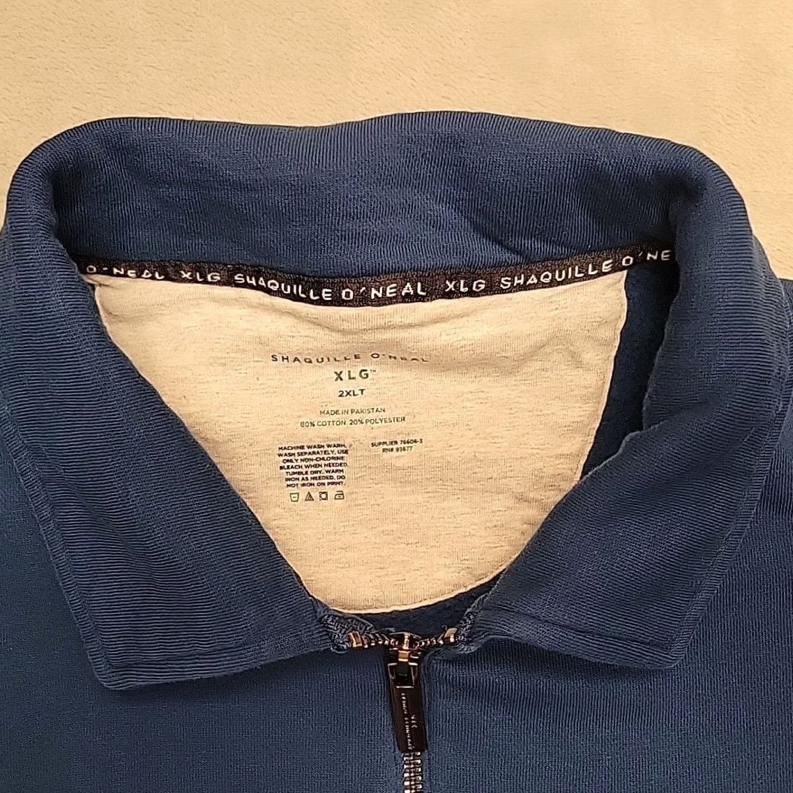 Vintage Shaquille O'Neal 1/4 Zip Sweatshirt Mens 2XL Tall Blue Pullover Fleece Sweater Sweatshirt Size US XXL / EU 58 / 5 - 3 Thumbnail