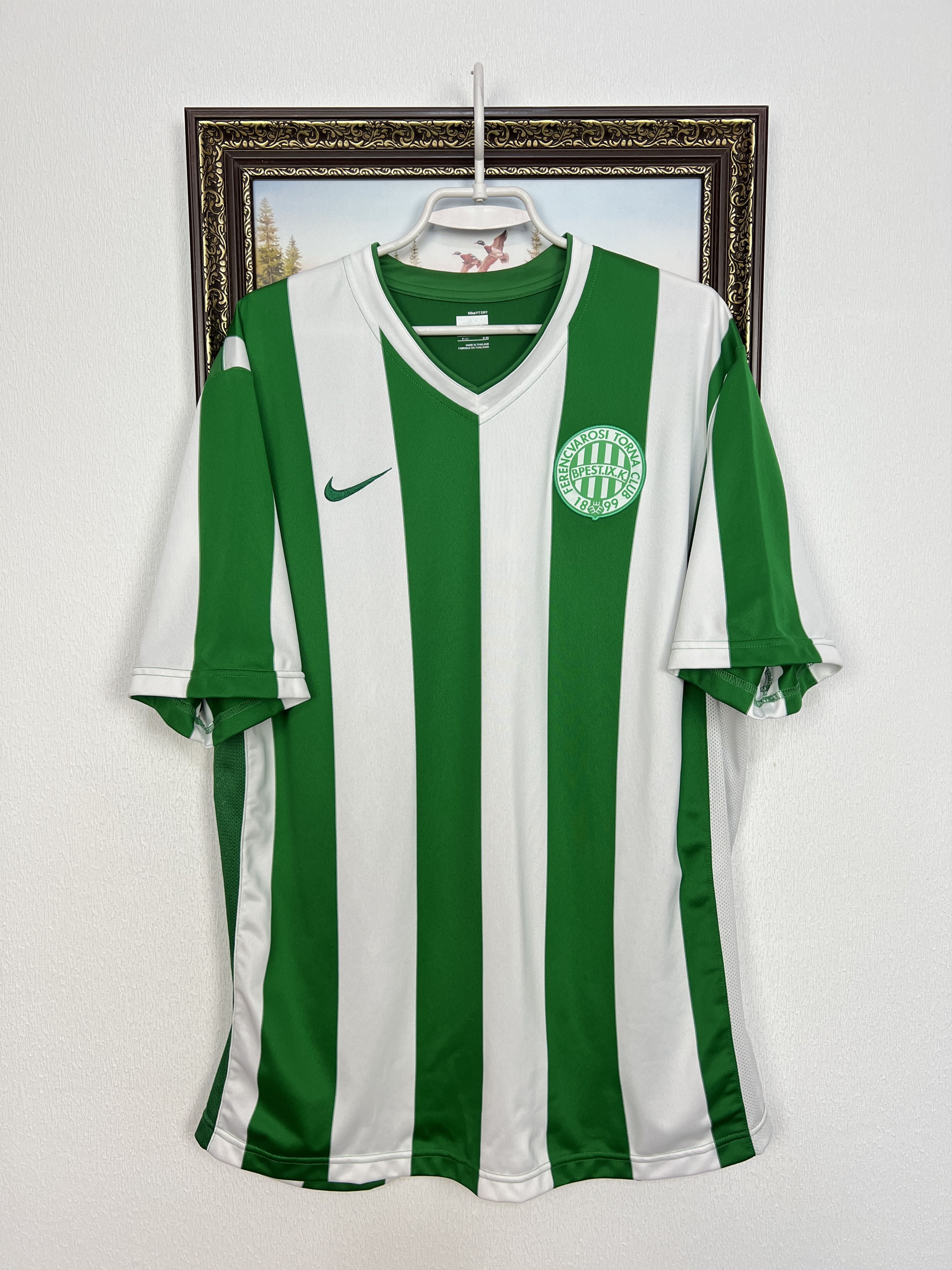 Nike Ferencvaros Home football shirt Soccer Player Issue Jersey Size US XXL / EU 58 / 5 - 1 Thumbnail