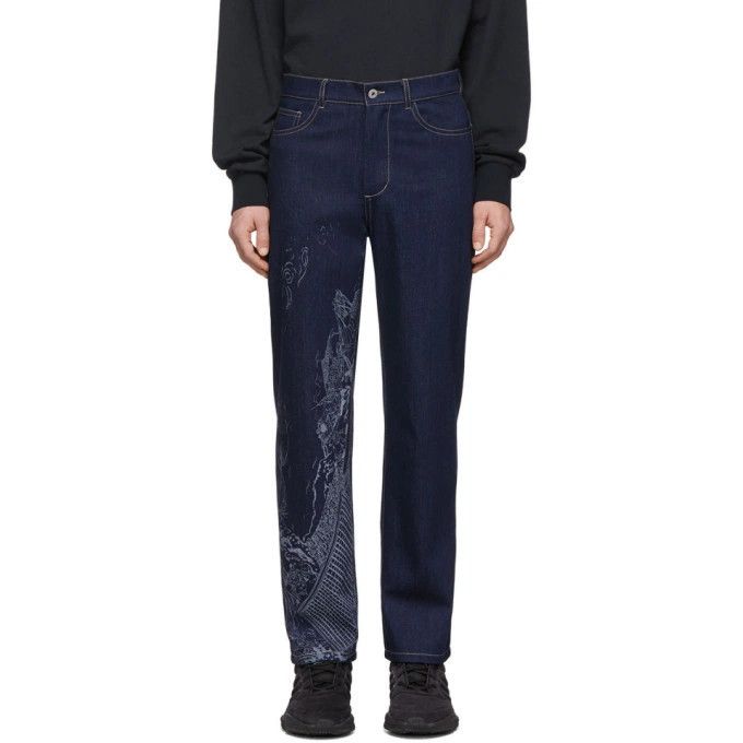 Feng Chen Wang Feng Chen Wang Indigo Lanyinhuabu Jeans Size US 32 / EU 48 - 2 Thumbnail