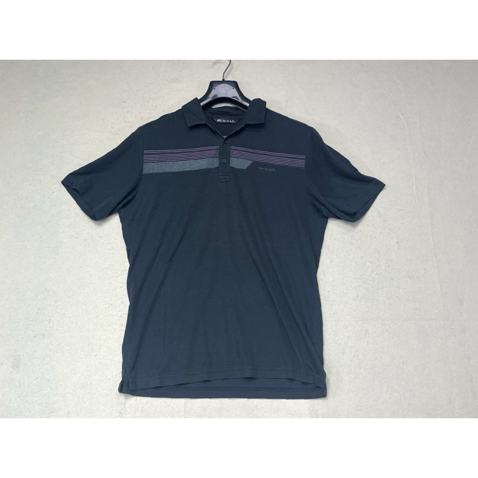 TravisMathew Travis Mathew Polo Shirt Men Medium Black Gray Performance Golf Short Sleeve Size US M / EU 48-50 / 2 - 2 Thumbnail