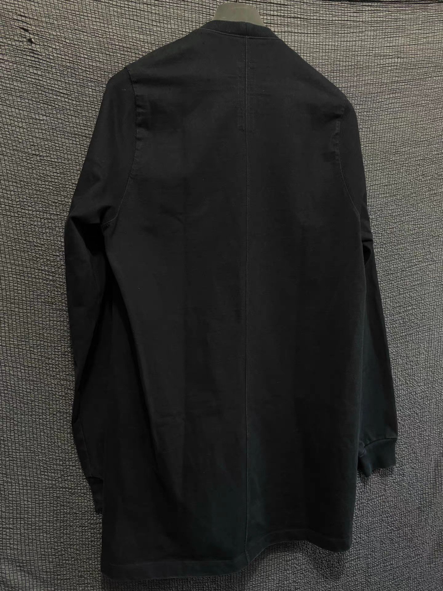 Rick Owens Rick Owens 14FW Pure Black Stiff Cotton T-Cut Long Sleeve Size US XS / EU 42 / 0 - 2 Thumbnail