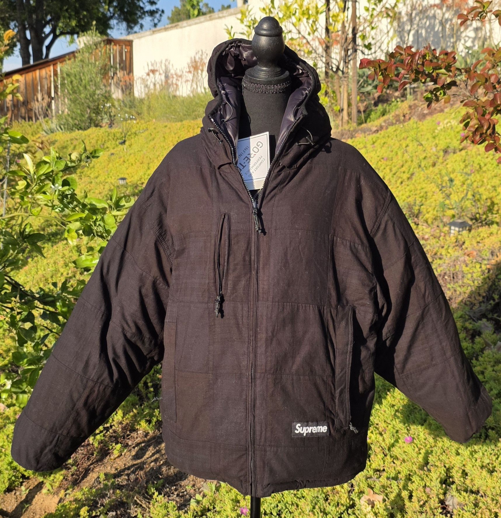 Supreme Supreme Black Madras Reversible Gore-Tex Puffer Jacket Med Size US M / EU 48-50 / 2 - 4 Thumbnail