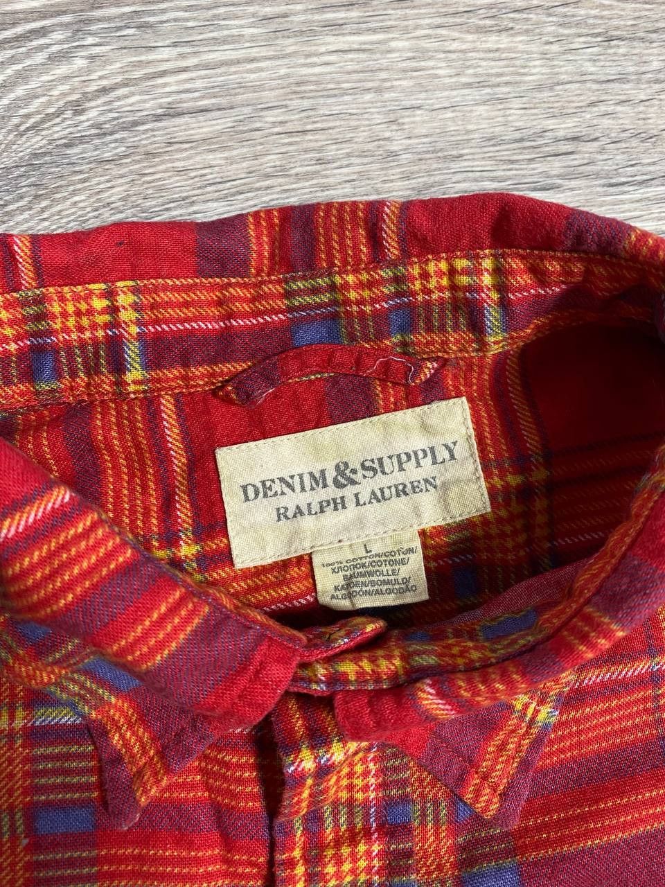 Denim & Supply Ralph Lauren × Ralph Lauren × Vintage Vintage Denim Supply Ralph Lauren Snap chekered shirt Size US L / EU 52-54 / 3 - 4 Thumbnail