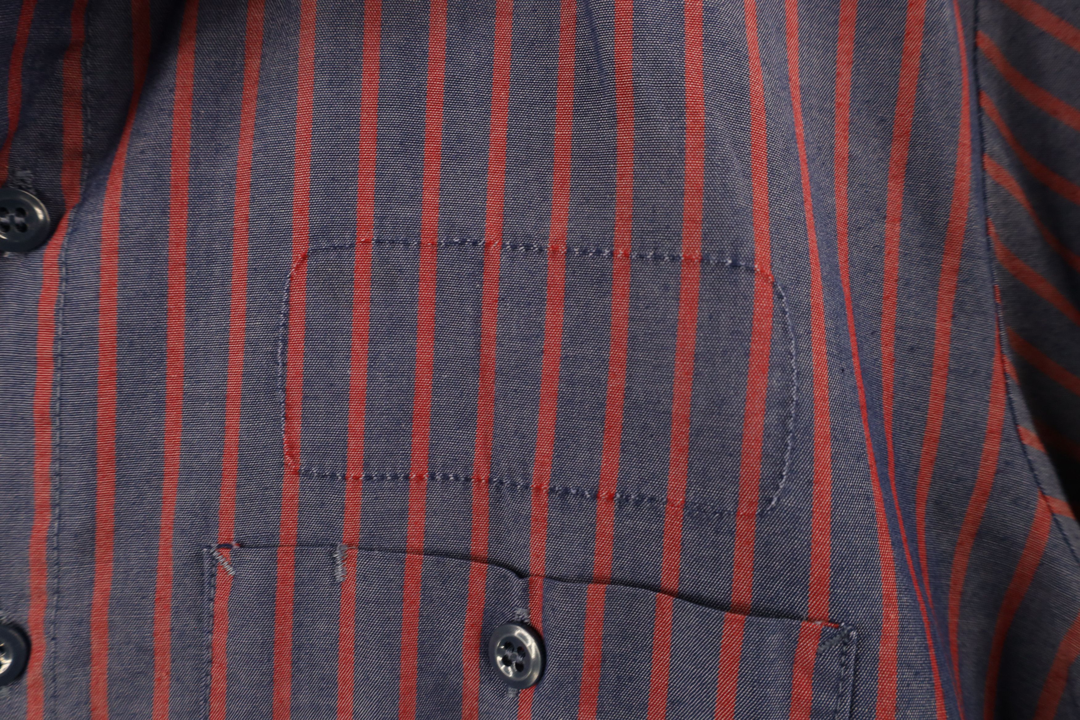 Vintage Vintage 90s Streetwear Striped Work Mechanic Button Shirt Size US M / EU 48-50 / 2 - 5 Thumbnail