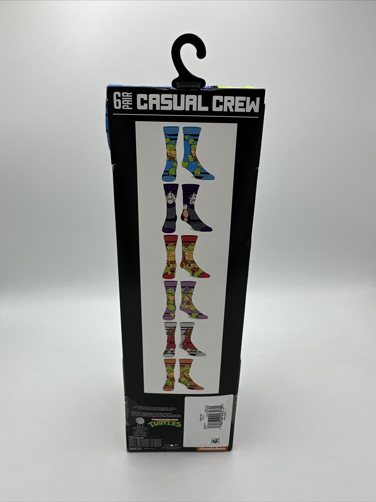 Nickelodeon × Vintage Teenage Mutant Ninja Turtles 6 pair crew socks 8-12 Size ONE SIZE - 2 Thumbnail