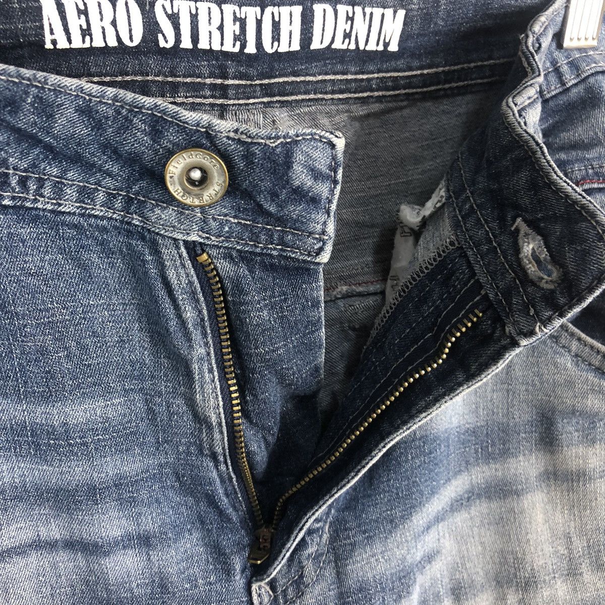 Japanese Brand Aero Light Bleu Distressed Denim Pants #A2108 Size US 32 / EU 48 - 14 Thumbnail