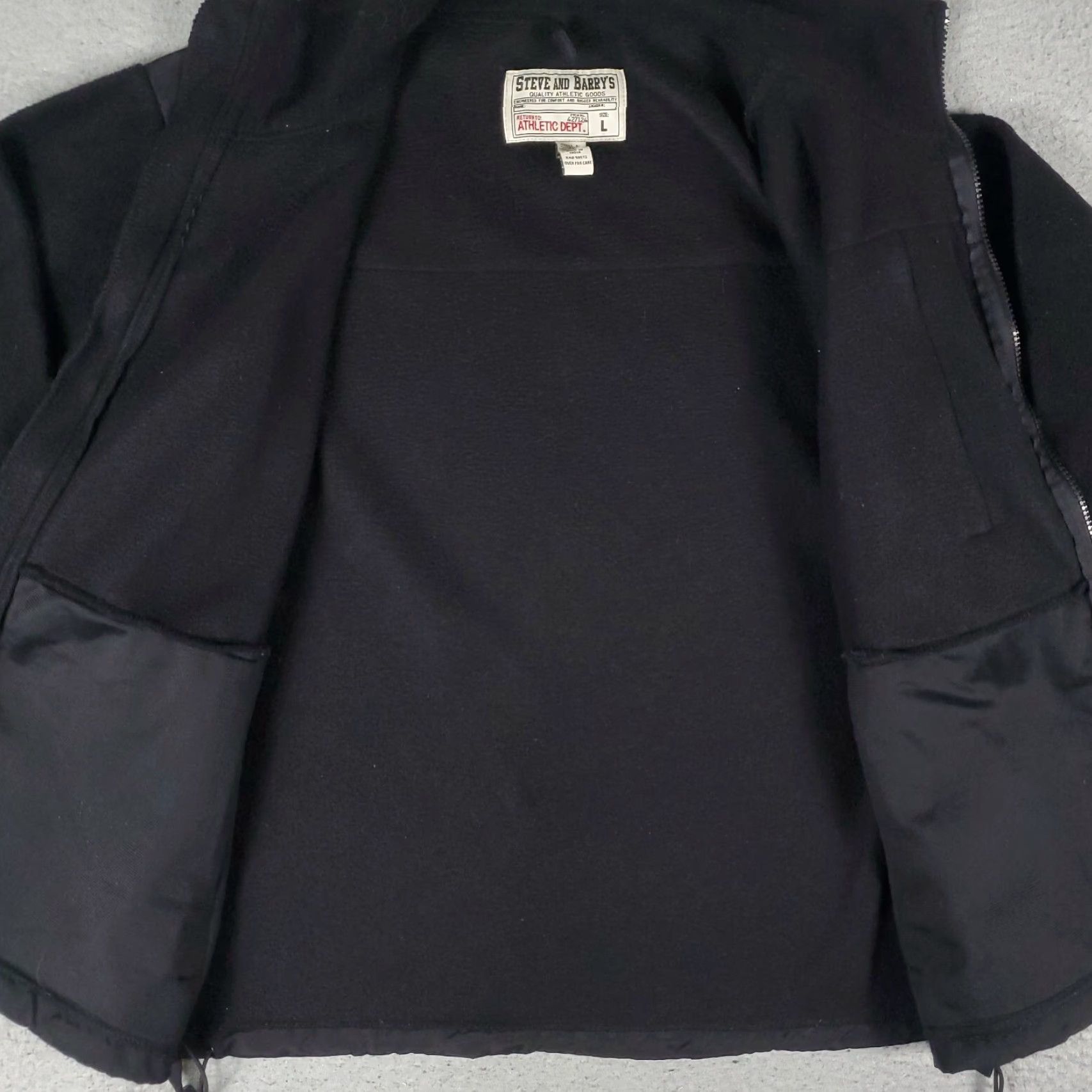 Vintage Steve & Barrys Jacket Mens Size Large Black Fleece Full Up Winter Coat Size US L / EU 52-54 / 3 - 5 Thumbnail