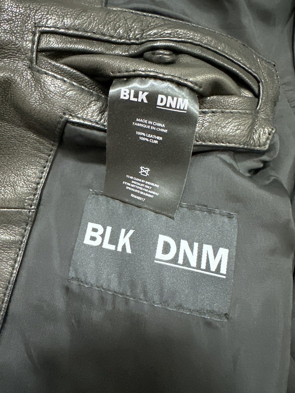 Blk Dnm BLK DNM Leather Biker Jacket XL Motorcycle Size US XL / EU 56 / 4 - 14 Thumbnail