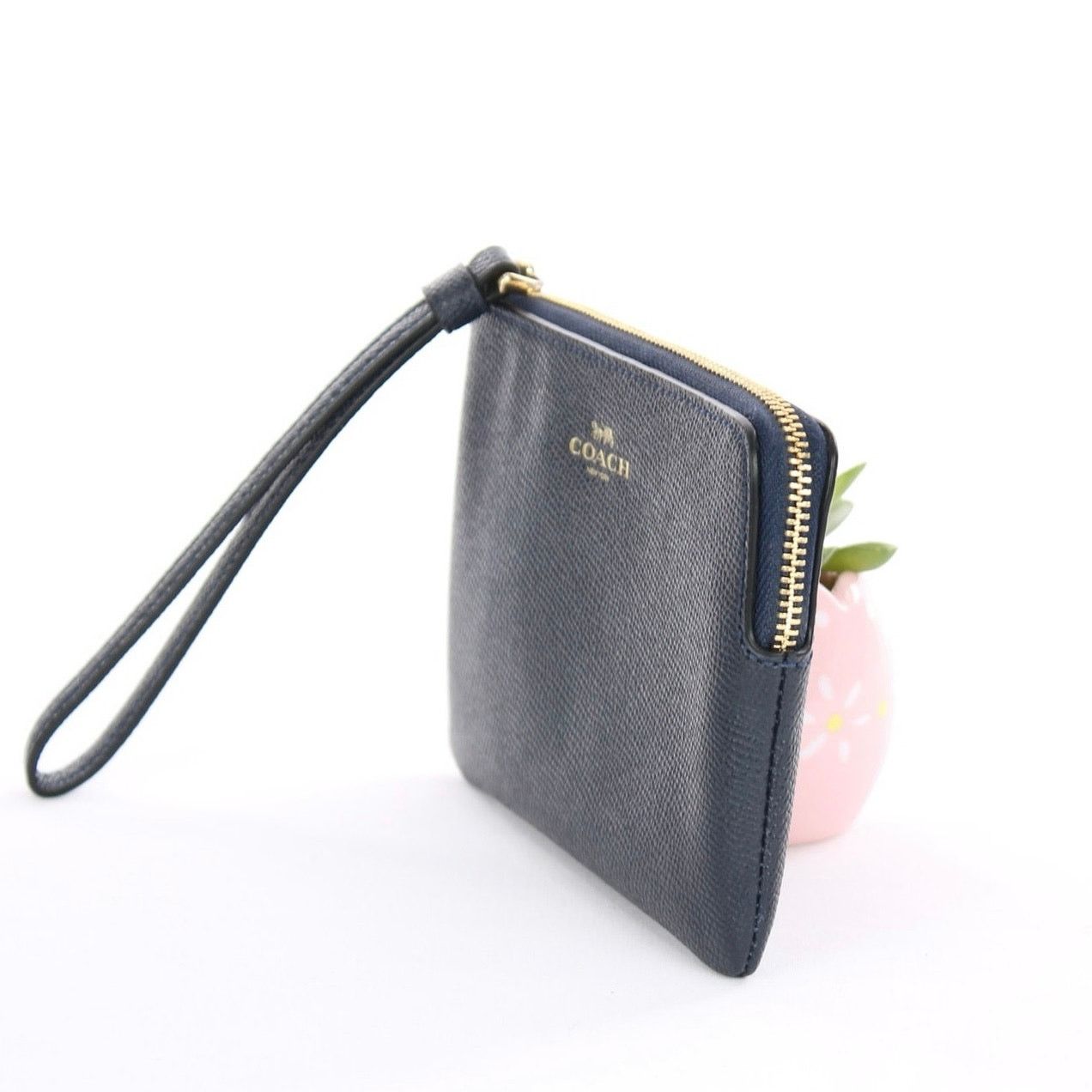 Coach Coach Crossgrain Leather Zip Wristlet Size ONE SIZE - 3 Thumbnail