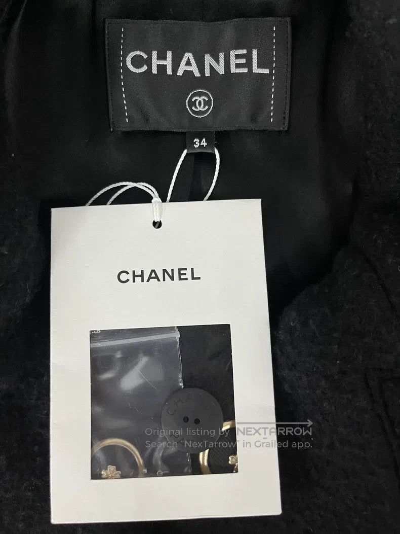 Chanel Chanel Kangpeng Street Series Black Heavy Industry Coat Size XXS / US 00 / IT 34 - 4 Thumbnail