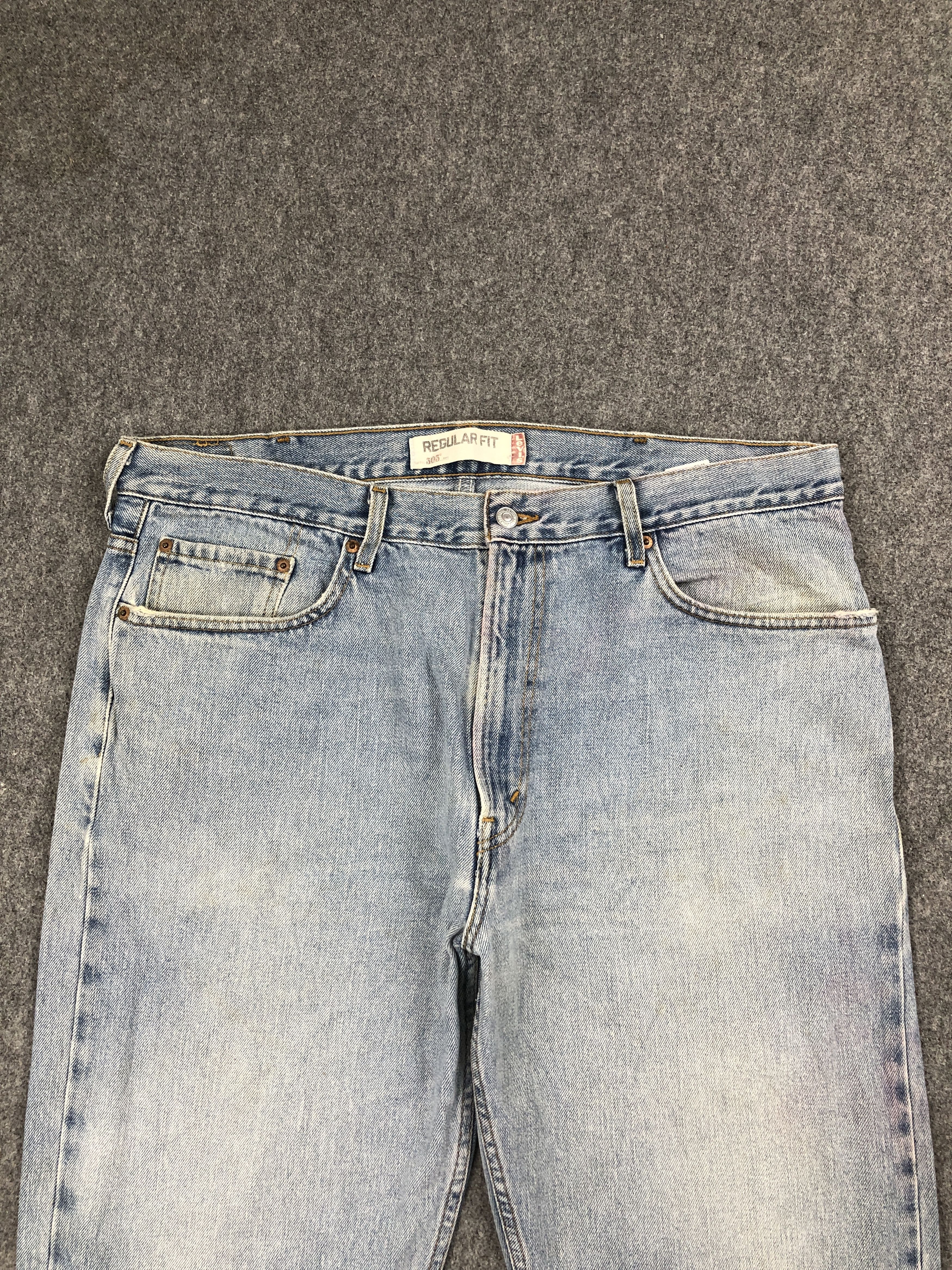 Levi's Vintage Levis 505 Regular Fit Light Wash Jeans DP2516 Size US 37 - 3 Thumbnail