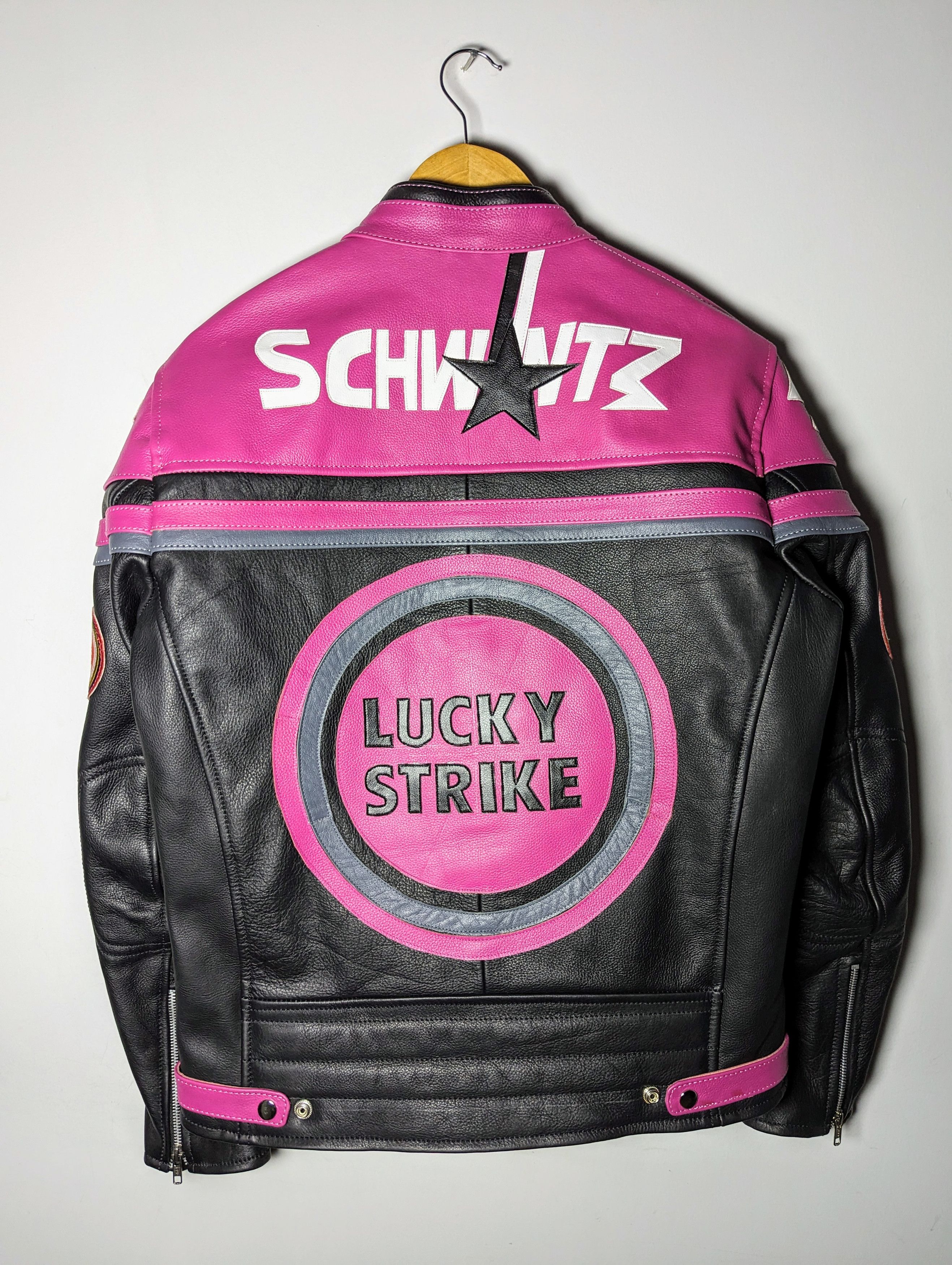 Vintage 🔥 LUCKY STRIKE 💸 VINTAGE 90s LEATHER JACKET STREETWEAR Size S / US 4 / IT 40 - 2 Thumbnail