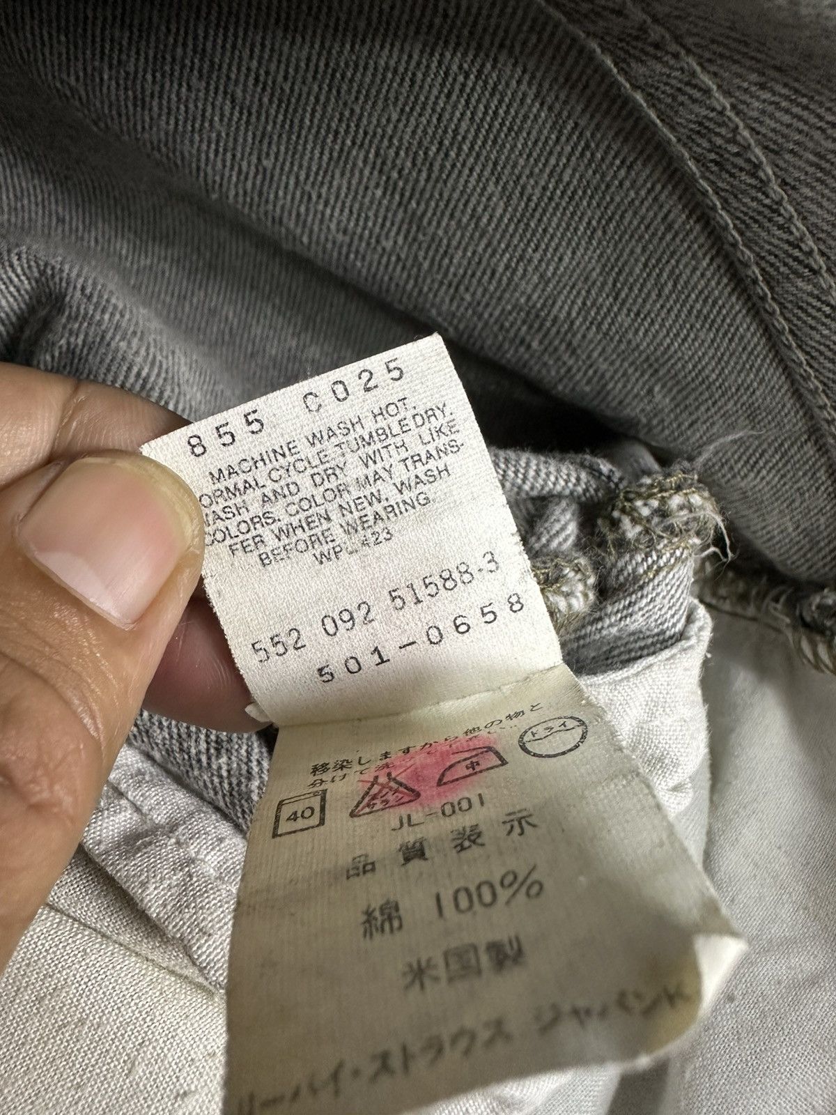Levi's 90s Levis 501 Usa Grey Bleach Effect W30 D760 Size US 30 / EU 46 - 17 Thumbnail
