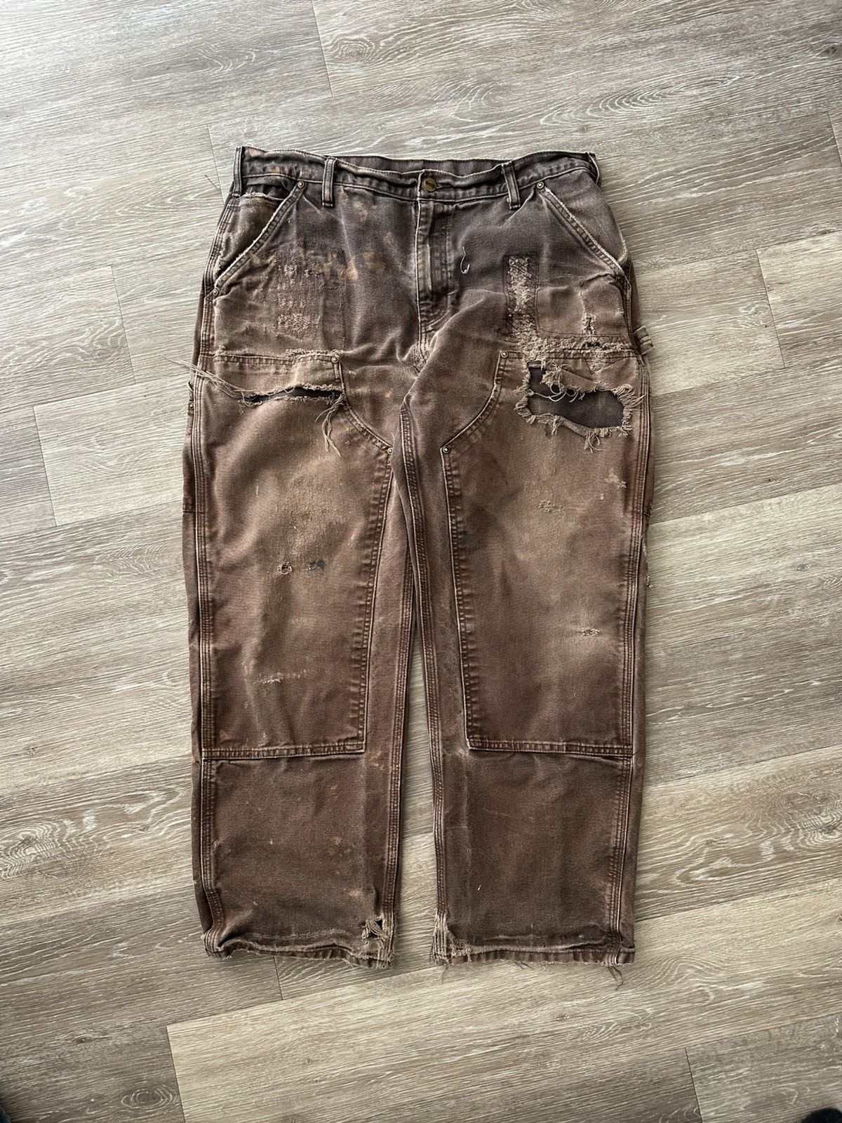 Carhartt Thrashed Vintage Carhartt double knee Size US 36 / EU 52 - 3 Thumbnail