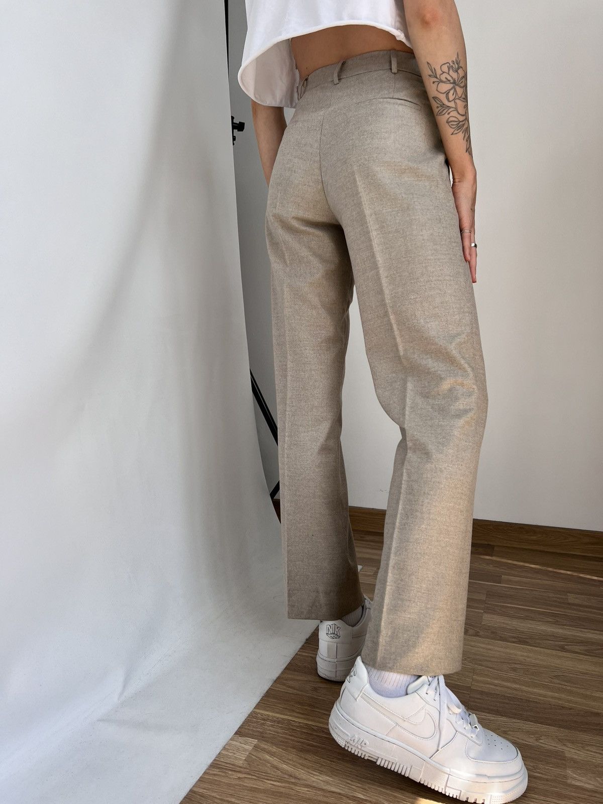 Jil Sander Jil Sander Women’s Wool Cashmere Beige Pants size 36 Italy Size 25" / US 0 / IT 36 - 2 Thumbnail