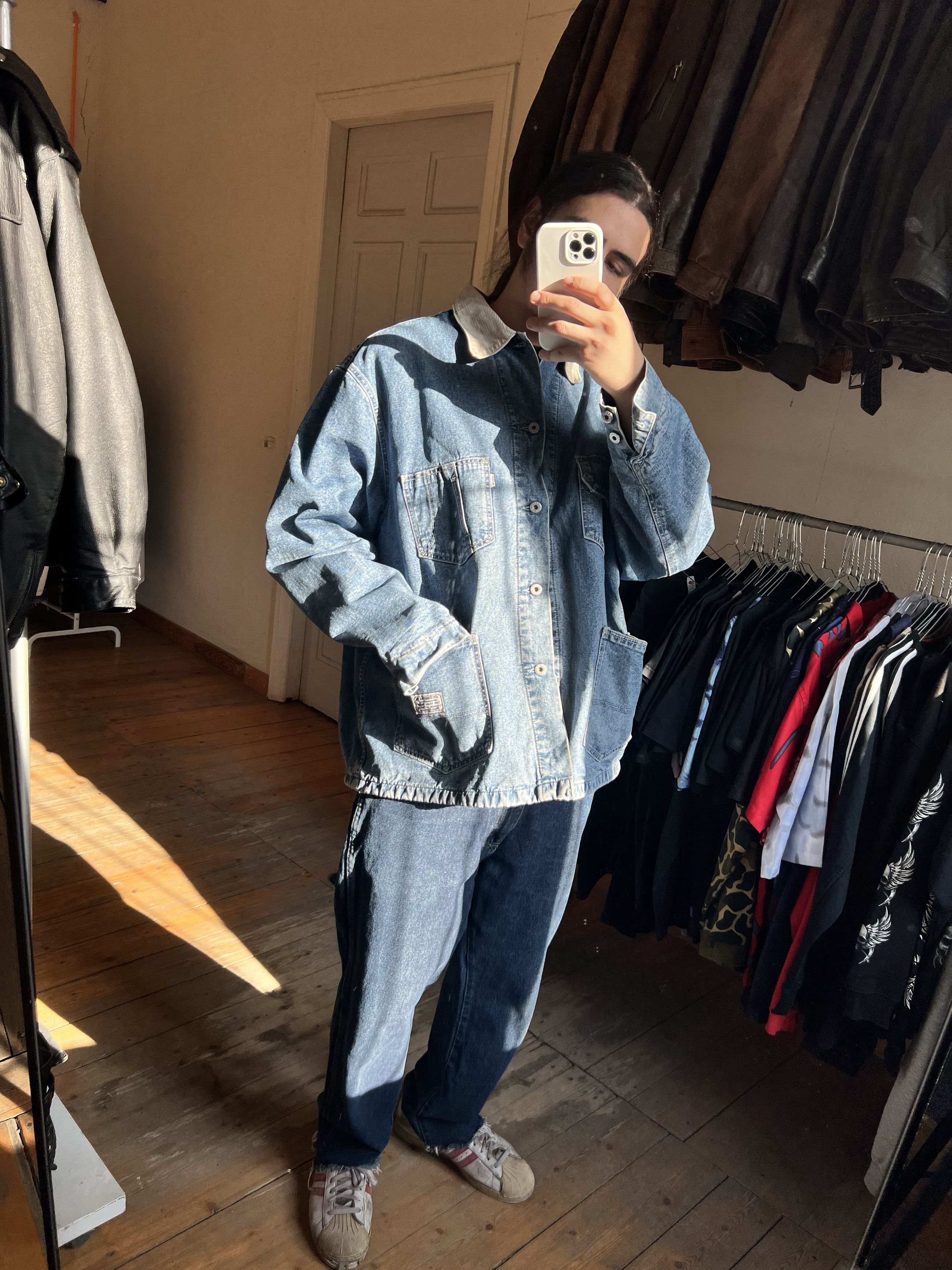 Levi's Vintage Clothing Levis Vintage Trucker Parka Heavy Denim 1960s Jacket Size US XXL / EU 58 / 5 - 5 Thumbnail