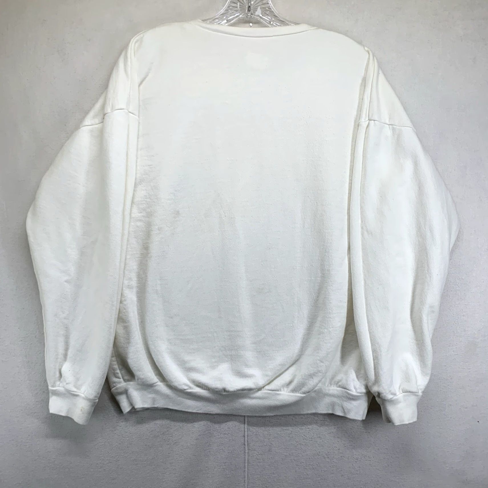 Vintage VINTAGE Scandinavian Balloon Society Sweatshirt Unisex Adult Medium White Graphic Print 80s Rare Size US M / EU 48-50 / 2 - 3 Thumbnail