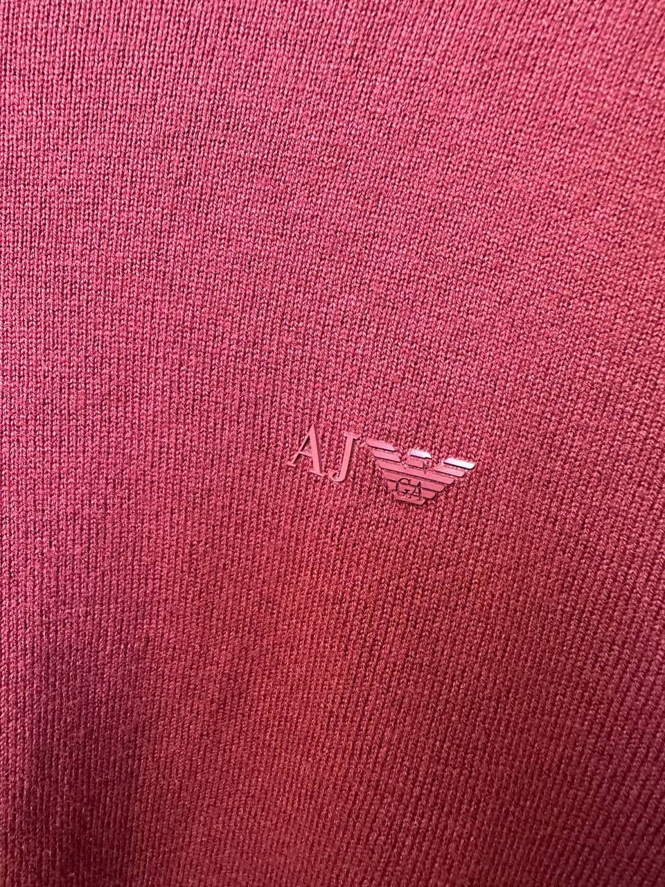 Armani Armani Jeans Vintage Sweater Red Crew Jumper Cotton/Wool Size US L / EU 52-54 / 3 - 10 Thumbnail