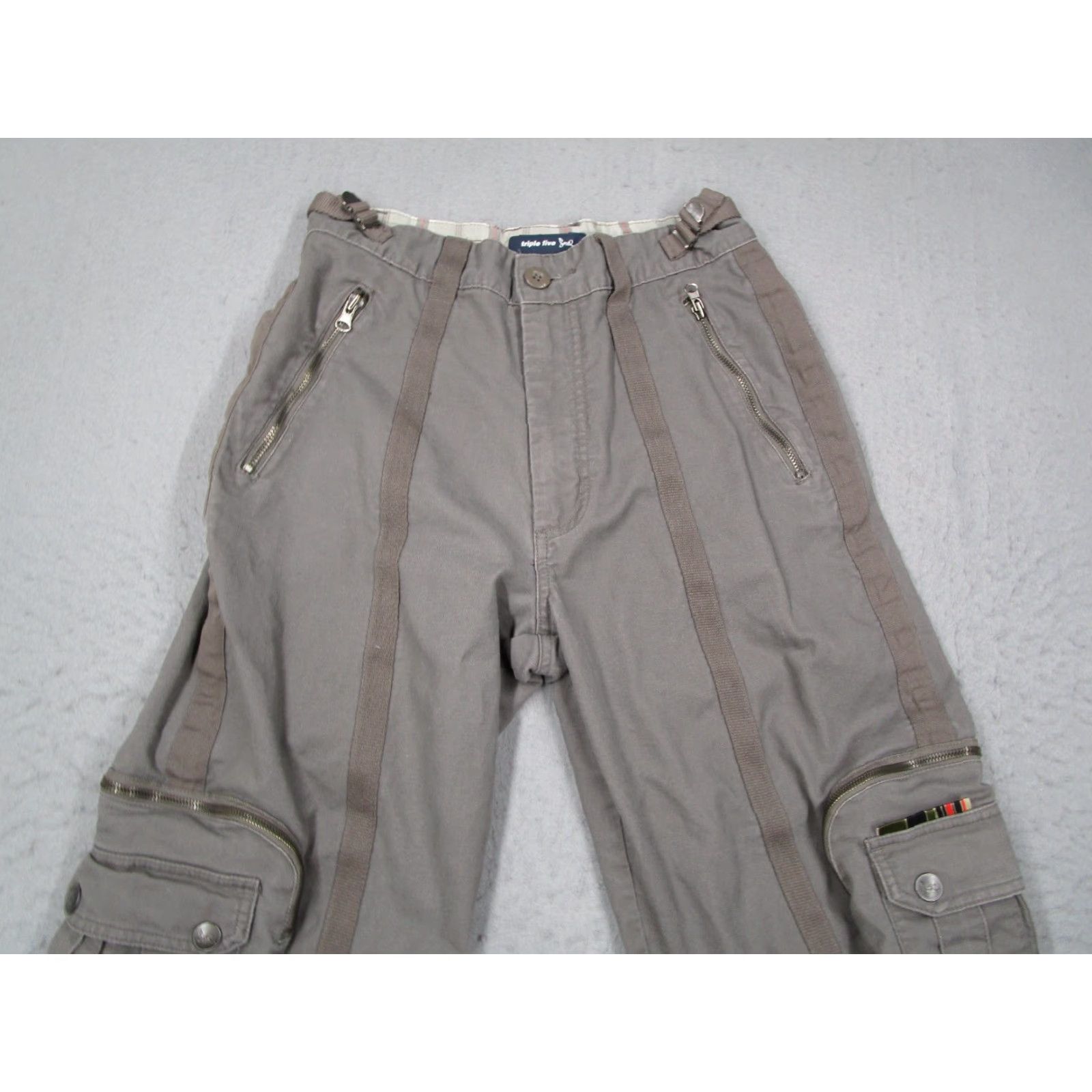 Vintage VINTAGE Triple Five Soul Pants Men 30 Gray Cargo Regular 30x29 Gray Cargo Hip Hop 90s Men Size US 30 / EU 46 - 2 Thumbnail