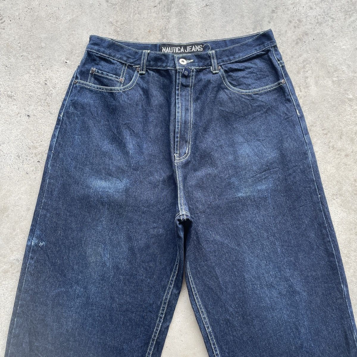 Japanese Brand Vintage Nautica Jeans Baggy Denim Jnco Indigo Pants W34 Size US 34 / EU 50 - 4 Thumbnail