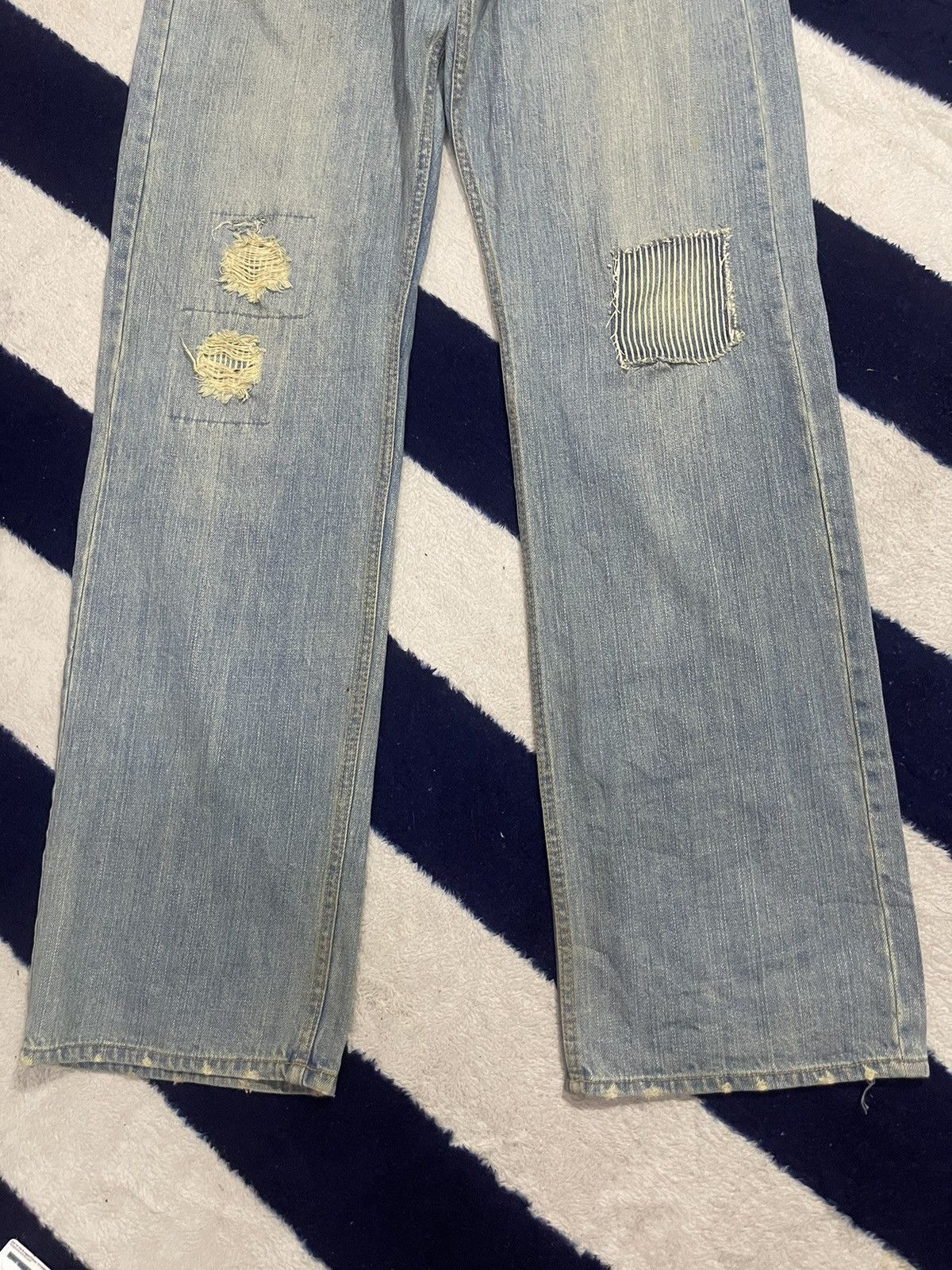 Japanese Brand Rovertry Distressed Jeans (14) Size US 32 / EU 48 - 16 Thumbnail