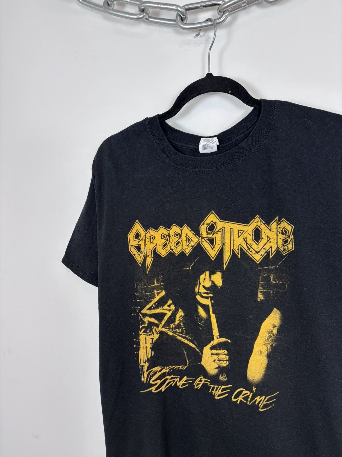 Band Tees Speed Stroke Scene Of The Crime Song Band Black T-Shirt Tee Size US L / EU 52-54 / 3 - 4 Thumbnail