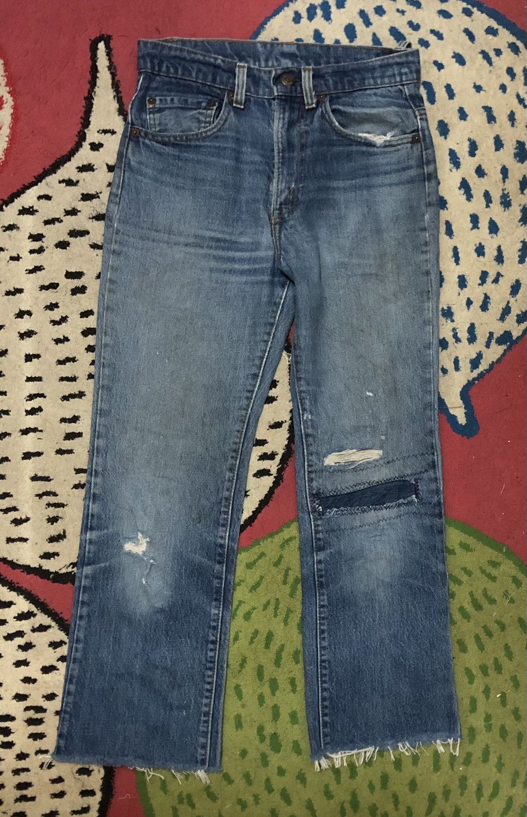 Levi's Vintage 90s Levis Distressed Ripped Zipper jeans Size US 29 - 1 Thumbnail
