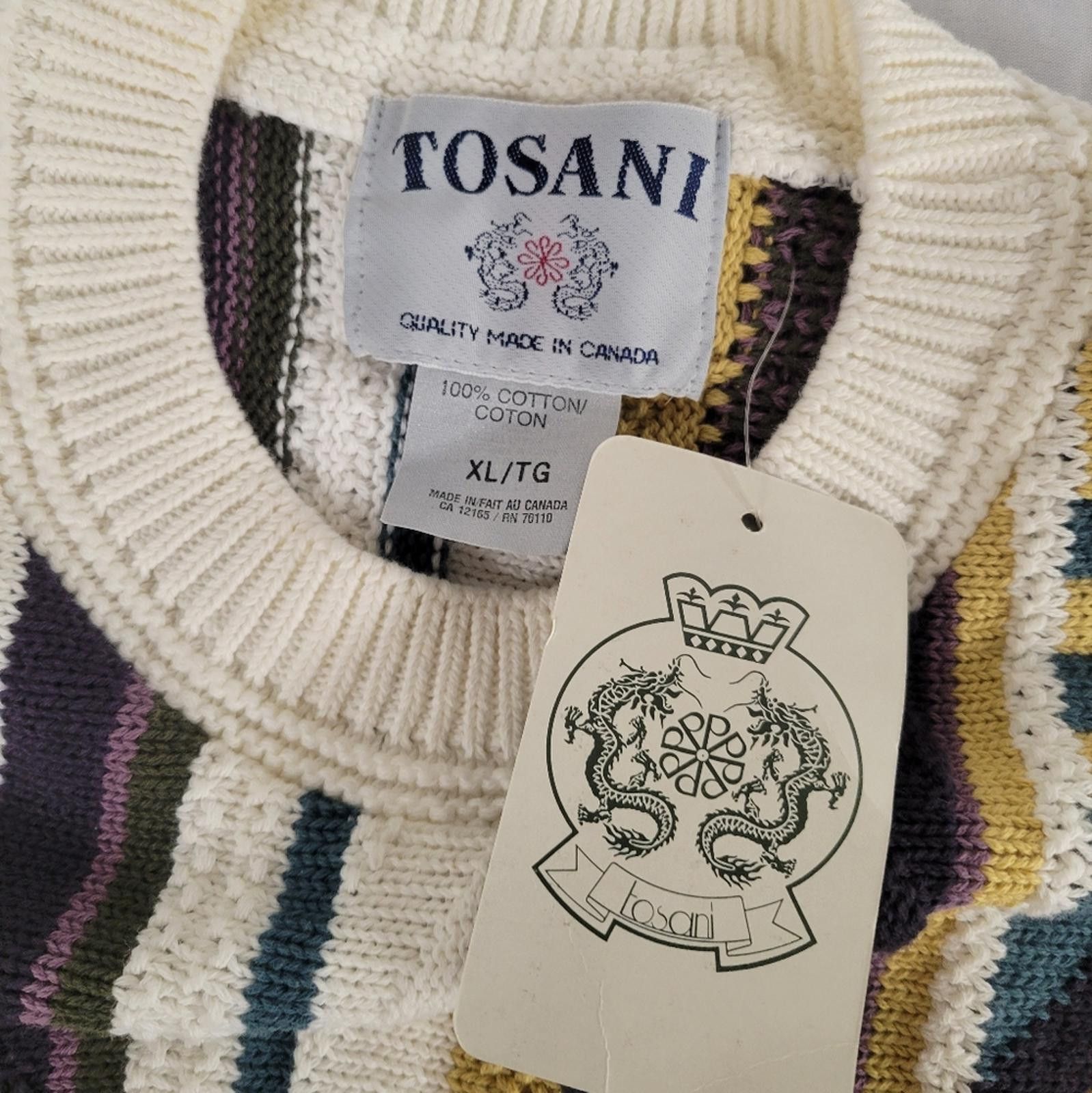 Other NWT Tosani XL Vintage style 3D Knit Sweater COOGI Style Size US XL / EU 56 / 4 - 2 Thumbnail