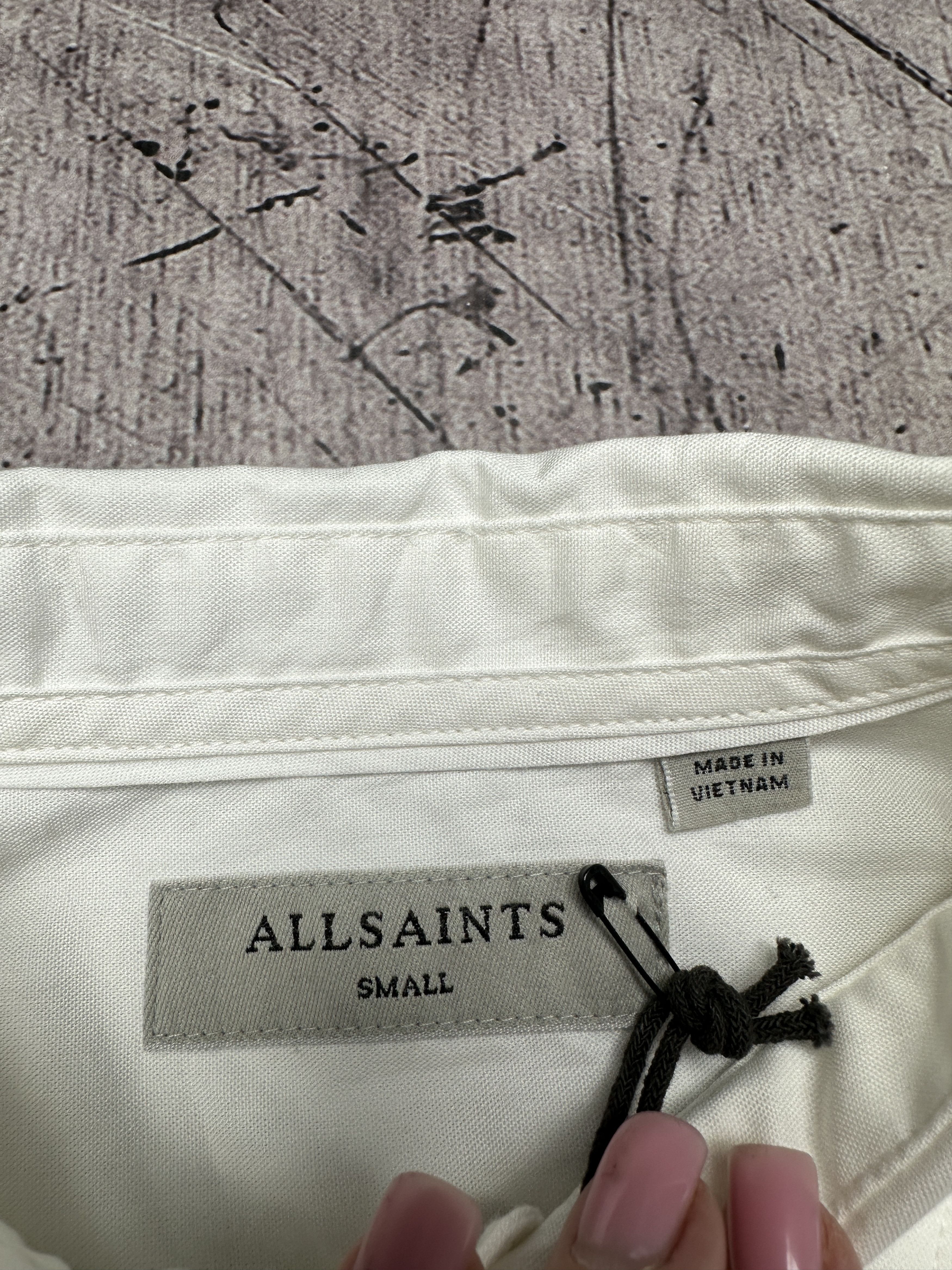 Allsaints NEW!! Allsaints Mens Redondo Long Sleeve White Shirt Size US S / EU 44-46 / 1 - 4 Thumbnail