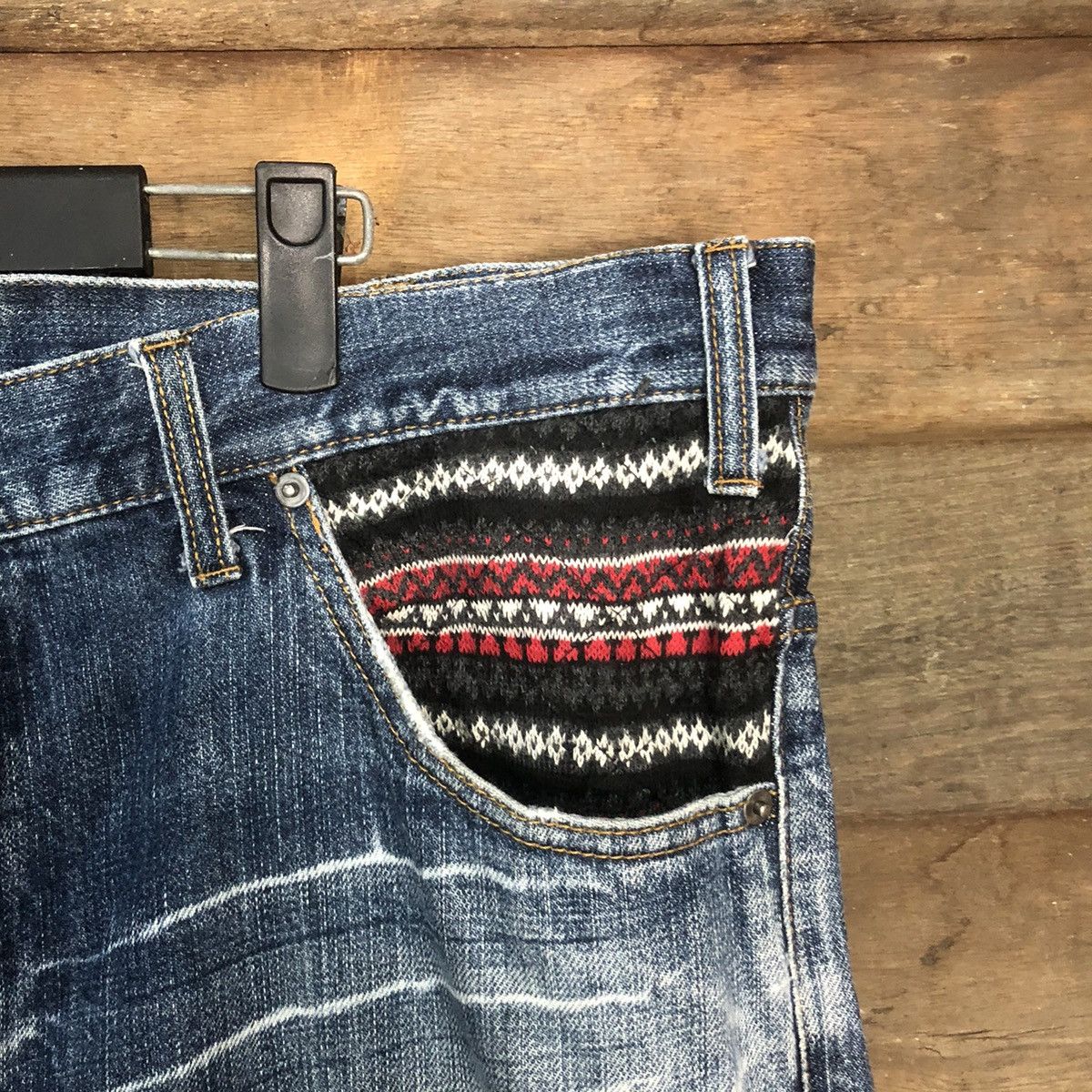 In The Attic In The Attic Blue Distressed Denim Pants #7320 Size US 38 / EU 54 - 5 Thumbnail