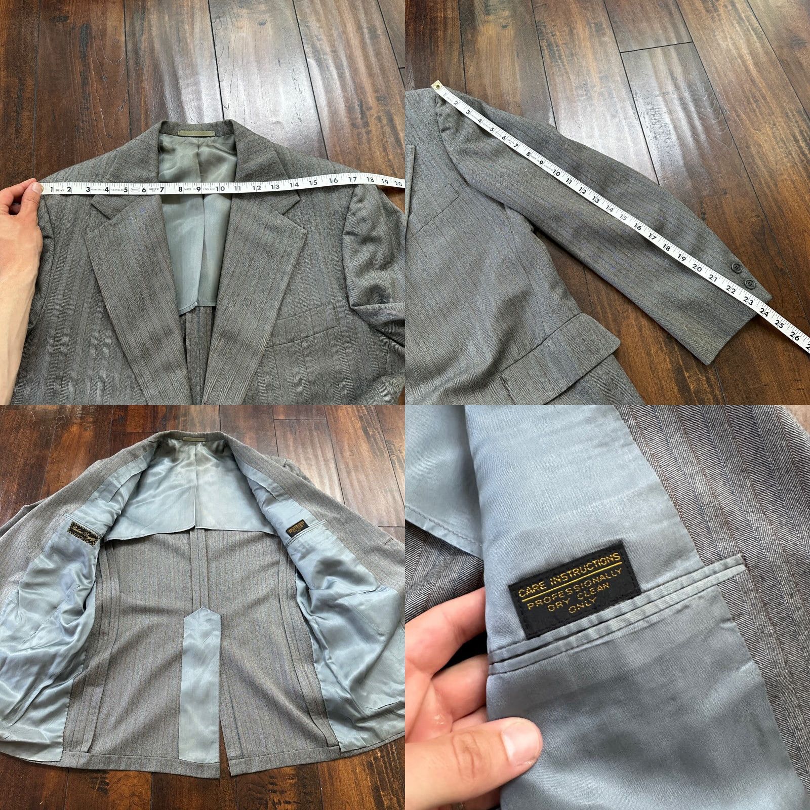 Vintage VINTAGE Brown Striped Wool Sport Jacket Mens 41 33x27 Rockabilly 1970s Jacket Length Regular Wool Size US XS / EU 42 / 0 - 8 Thumbnail