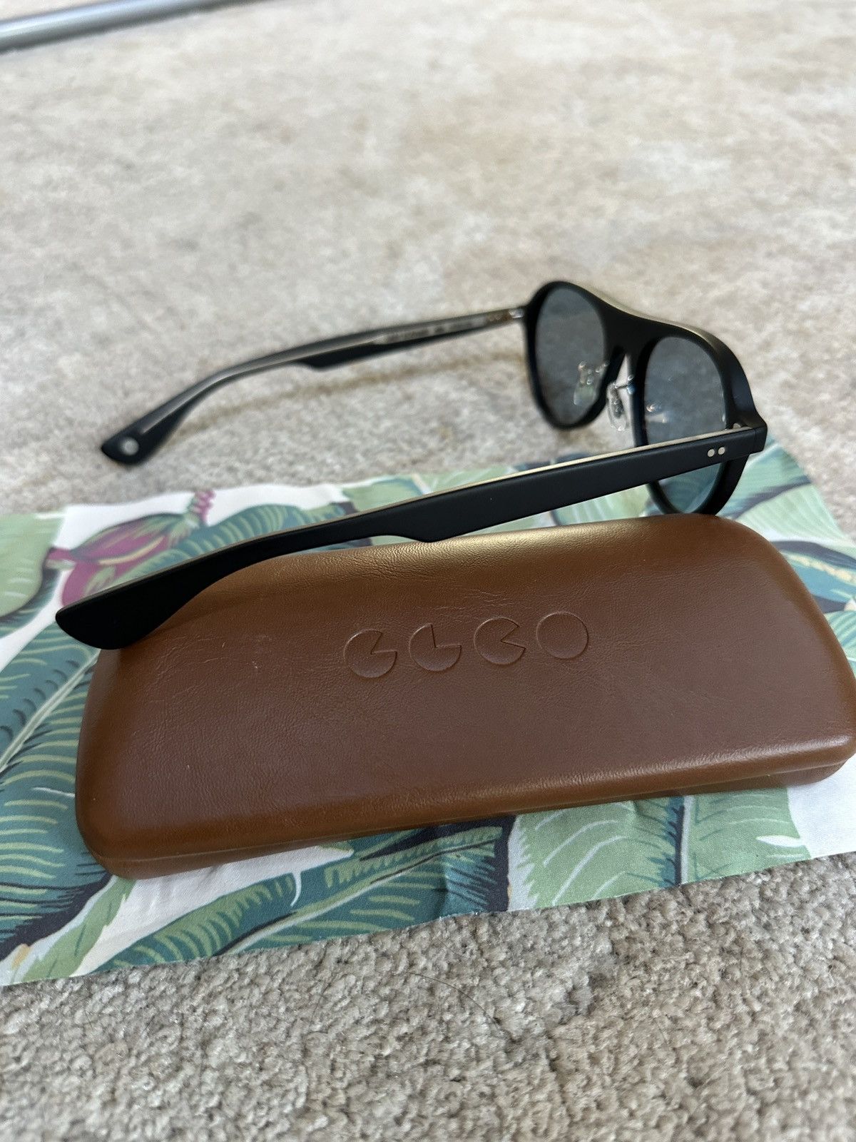 Garrett Leight Lady Eckhart Black MBK Sunglasses Size ONE SIZE - 7 Thumbnail