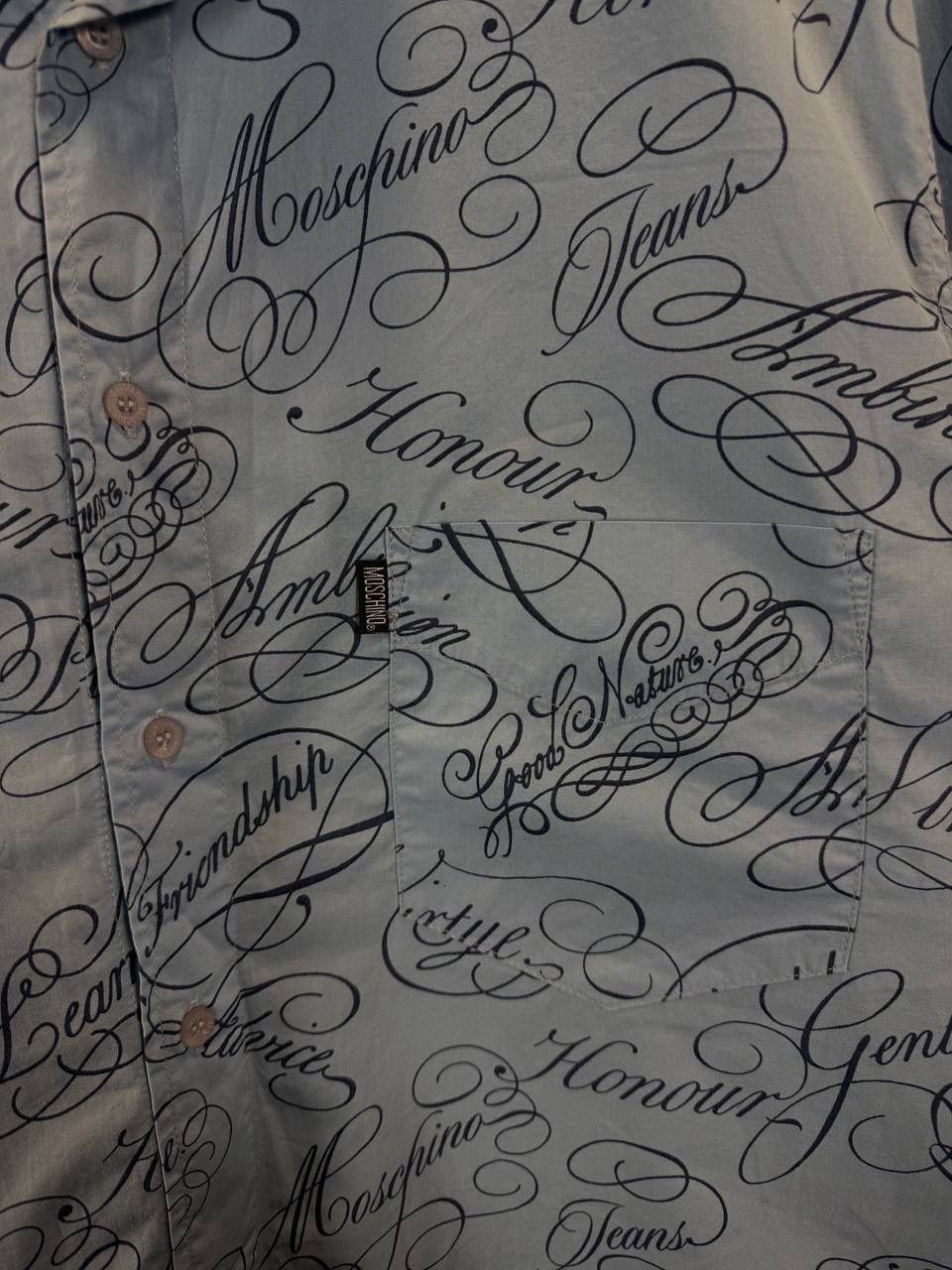 Moschino Moschino vintage art overprinted shirt Size US M / EU 48-50 / 2 - 3 Thumbnail
