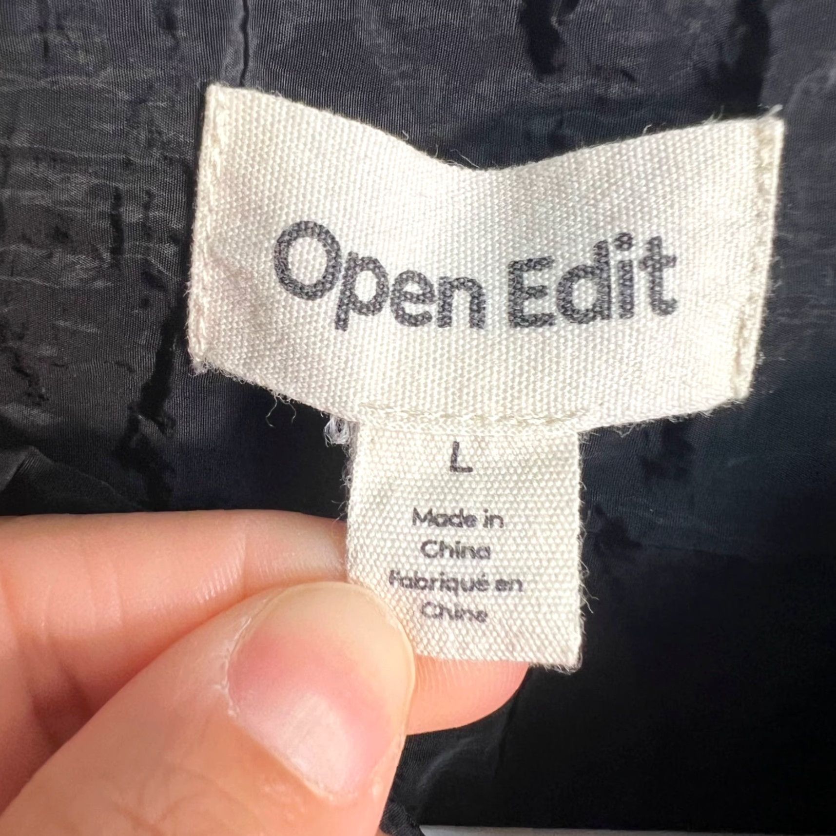 Vintage VINTAGE Open Edit Button-Up Shirt Mens Large Black Crinkle Short Sleeve Size US L / EU 52-54 / 3 - 3 Thumbnail