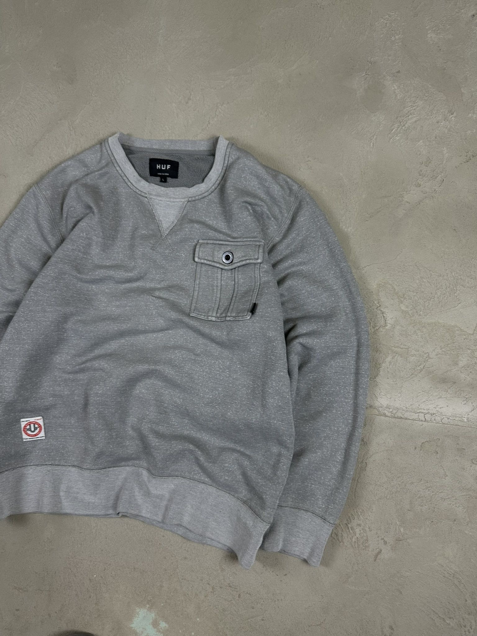 Huf Vintage HUF Pocket Boxy Sweatshirt Crewneck Size US L / EU 52-54 / 3 - 3 Thumbnail