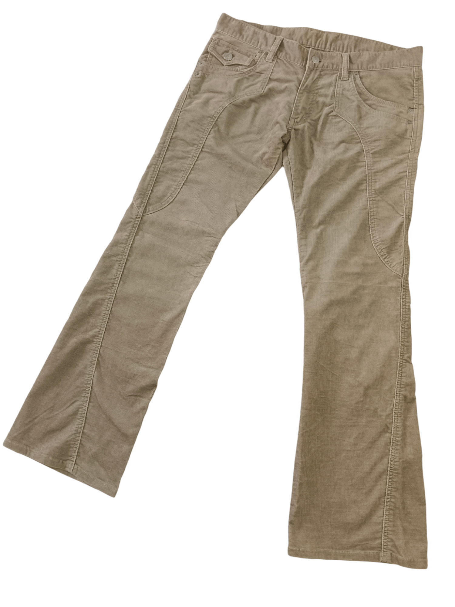 Scoopman Low Rise Corduroy Flared Pants