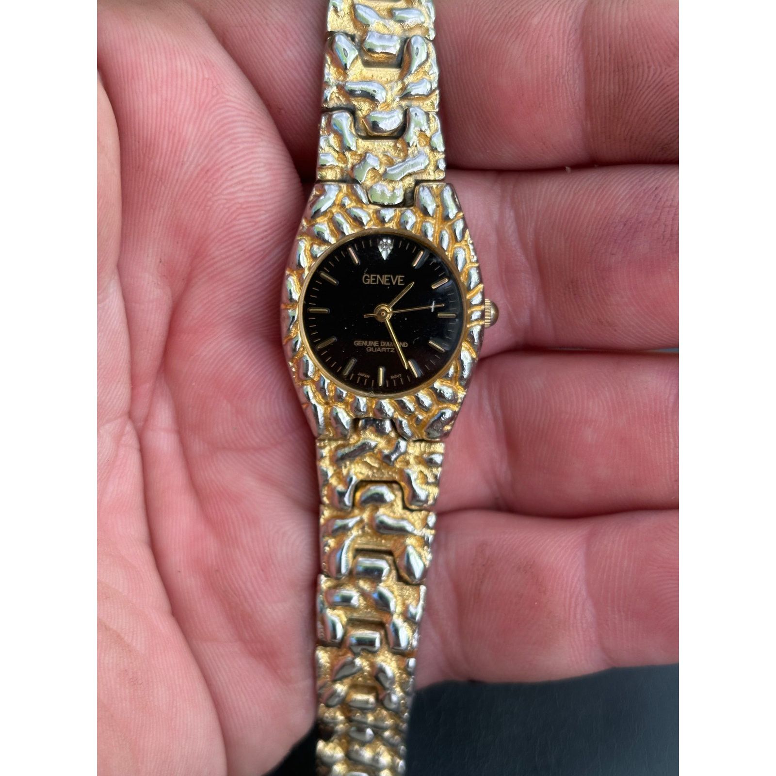 Geneve Diamond PIM087Nugget Women's Watch! New Battery!