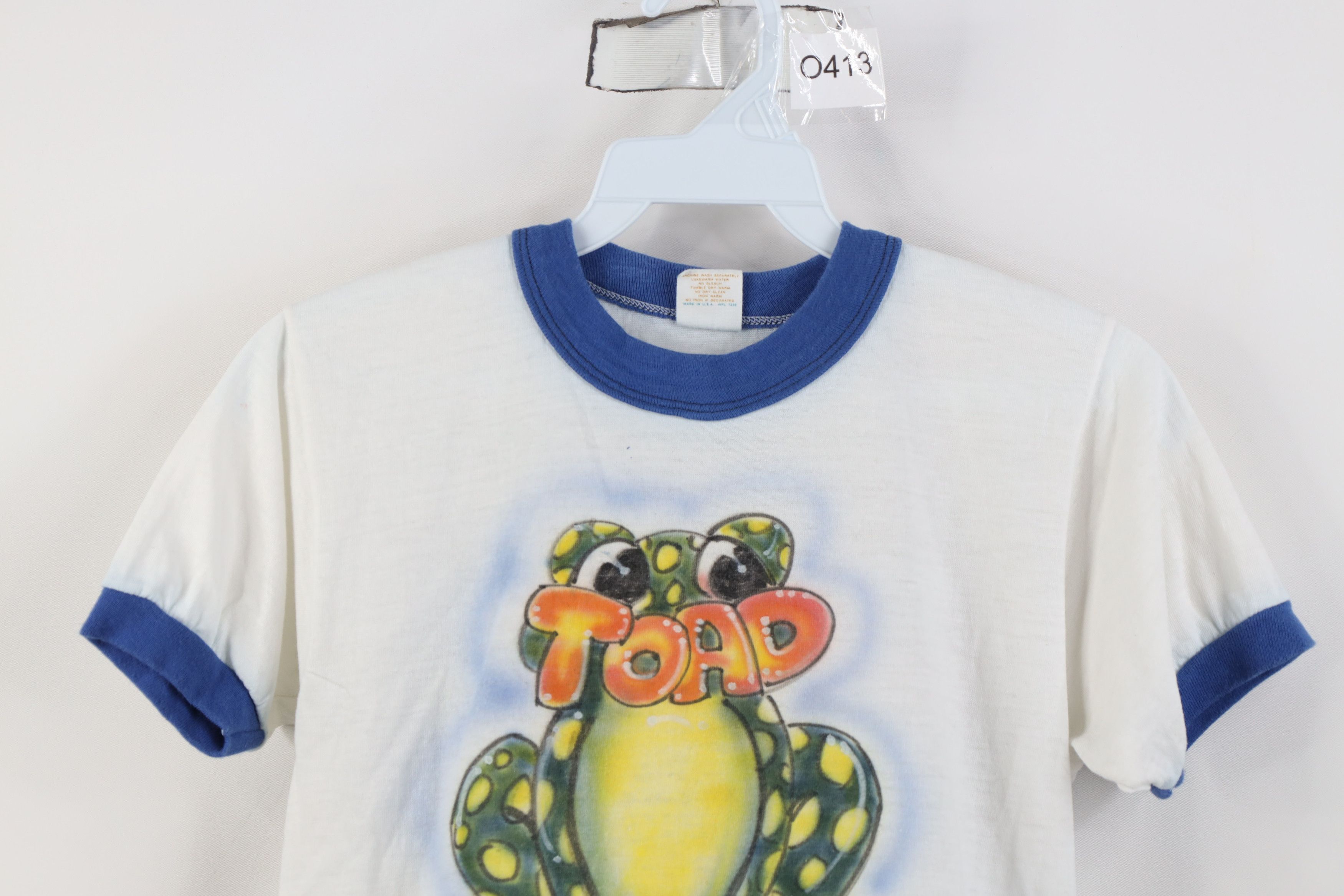 Vintage Vintage 70s Toad Frog Short Sleeve Ringer T-Shirt USA Size S / US 4 / IT 40 - 2 Thumbnail