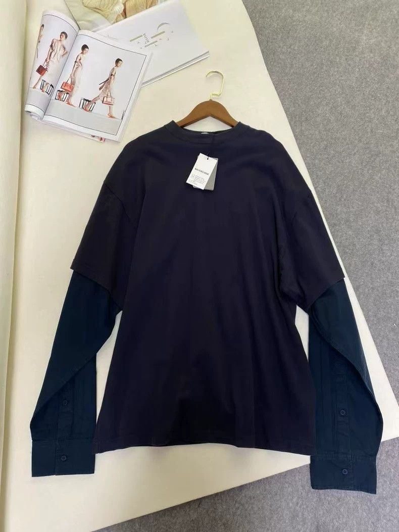 Balenciaga Blue Layered Fake Two-Piece T - dmc