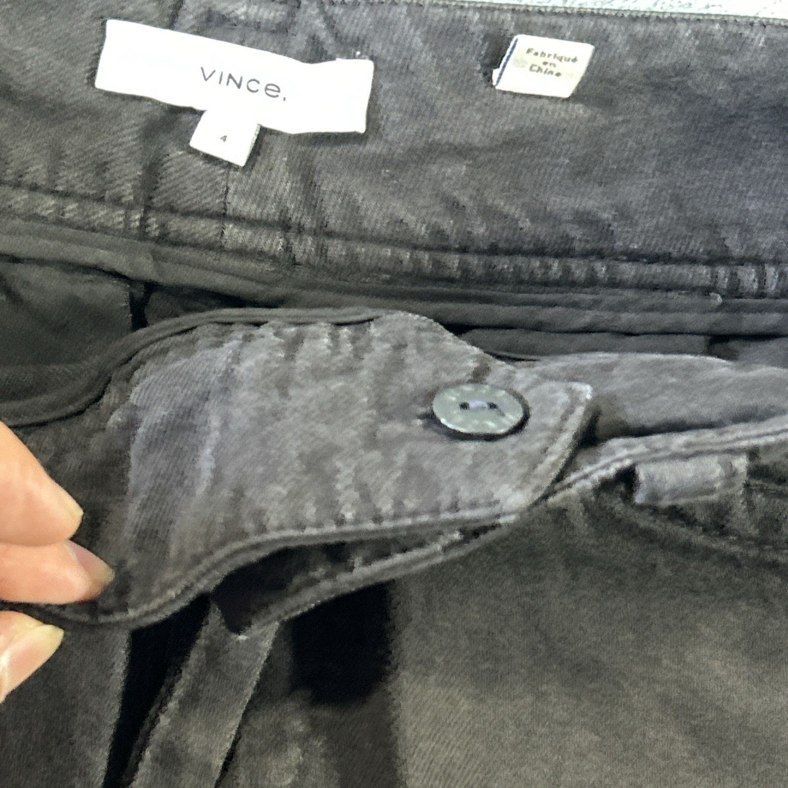 Vince Beyond Baggy Linen Jeans Womens 4 29x28 Hamilton Wide Black Size 27" / US 4 / IT 40 - 8 Thumbnail
