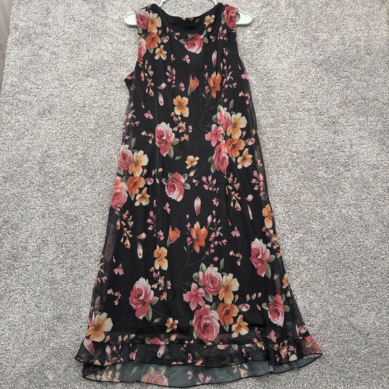 Other Vintage 90s Dress M Sheer Floral Romantic Chic Ruffle USA Size M / US 6-8 / IT 42-44 - 6 Thumbnail