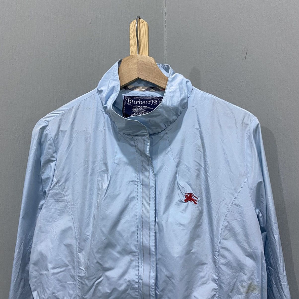 Burberry Prorsum Vintage Burberrys Light Blue Windbreaker Made In UK Size US L / EU 52-54 / 3 - 4 Thumbnail