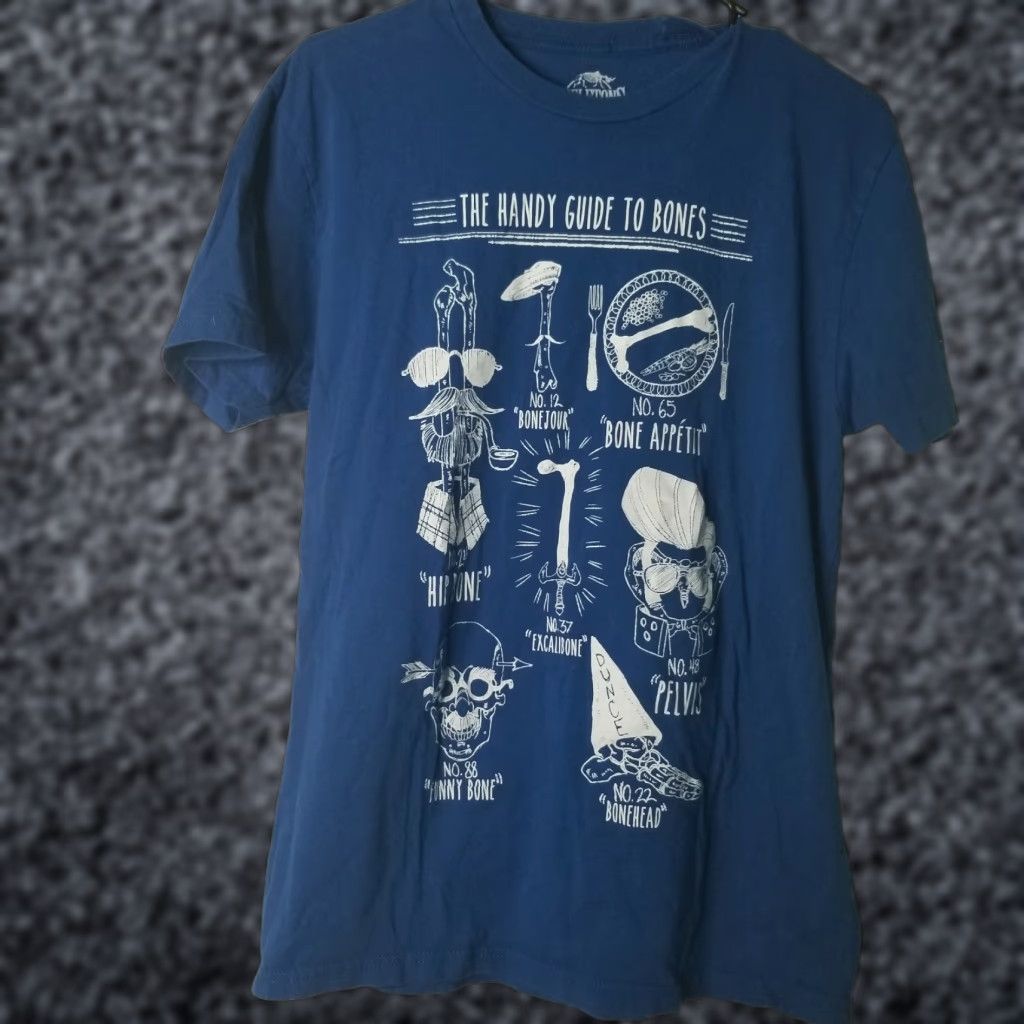 Vintage Skeletons Animals Unveiled Orlando FL Museum Funny Womens M T Shirt Blue Size M / US 6-8 / IT 42-44 - 1 Thumbnail