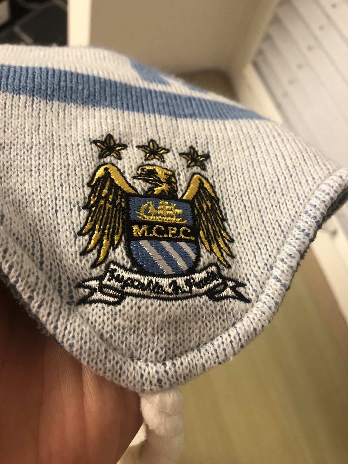 New Era × Vintage MANCHESTER CITY VINTAGE FOOTBALL RARE SOCCER BEANIE HAT Size ONE SIZE - 2 Thumbnail
