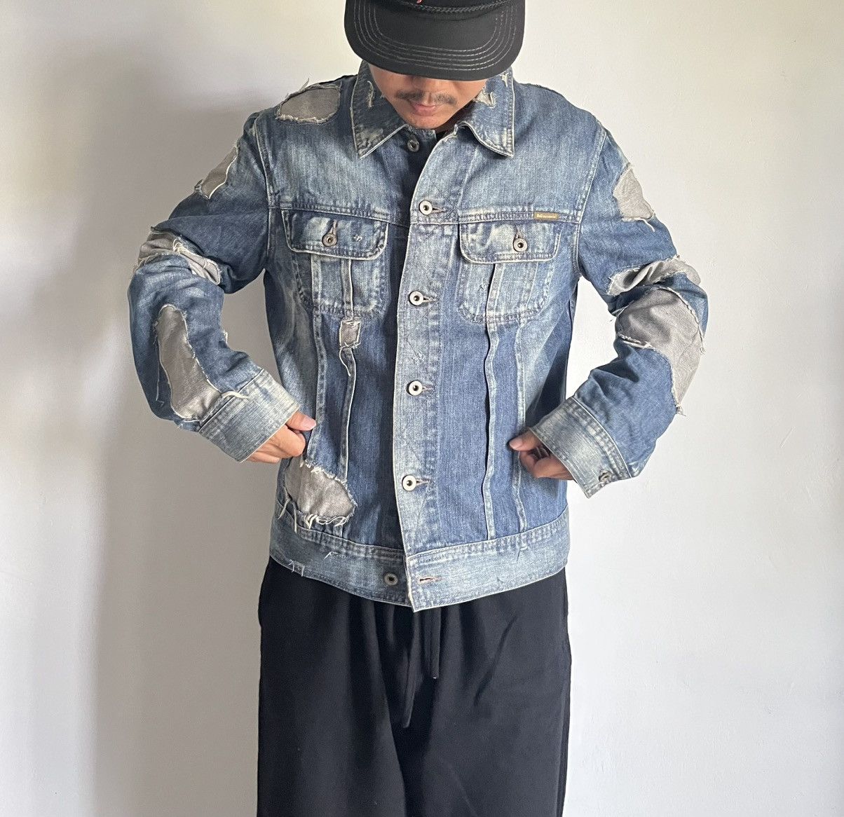 Dolce & Gabbana AW04 Dolce & Gabbana Reconstructed Denim Jacket Size US L / EU 52-54 / 3 - 4 Thumbnail