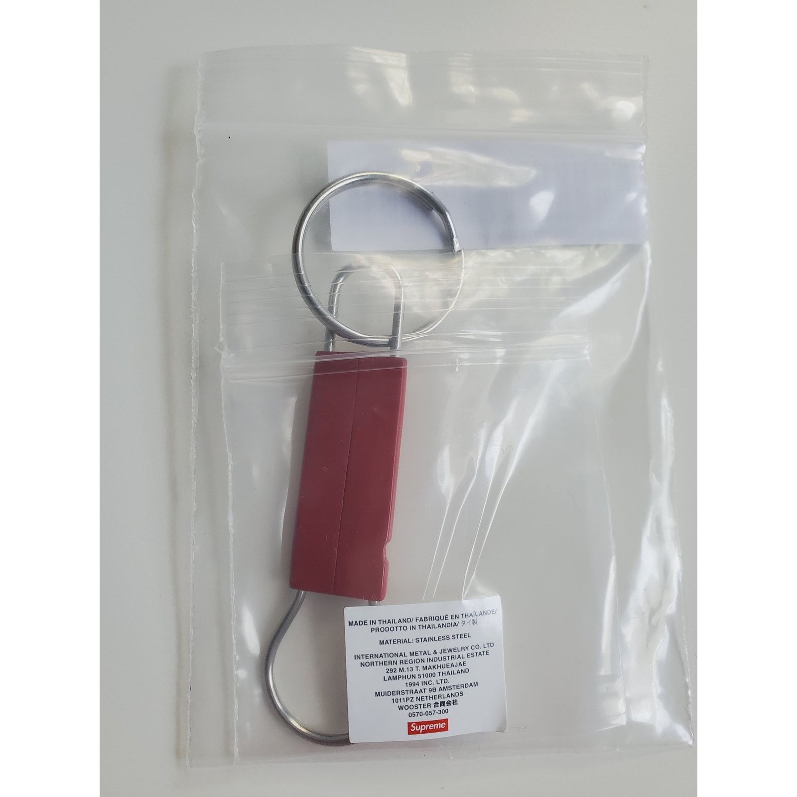 Supreme Supreme Red Clip Logo Key Chain Keyring New Size ONE SIZE - 2 Thumbnail