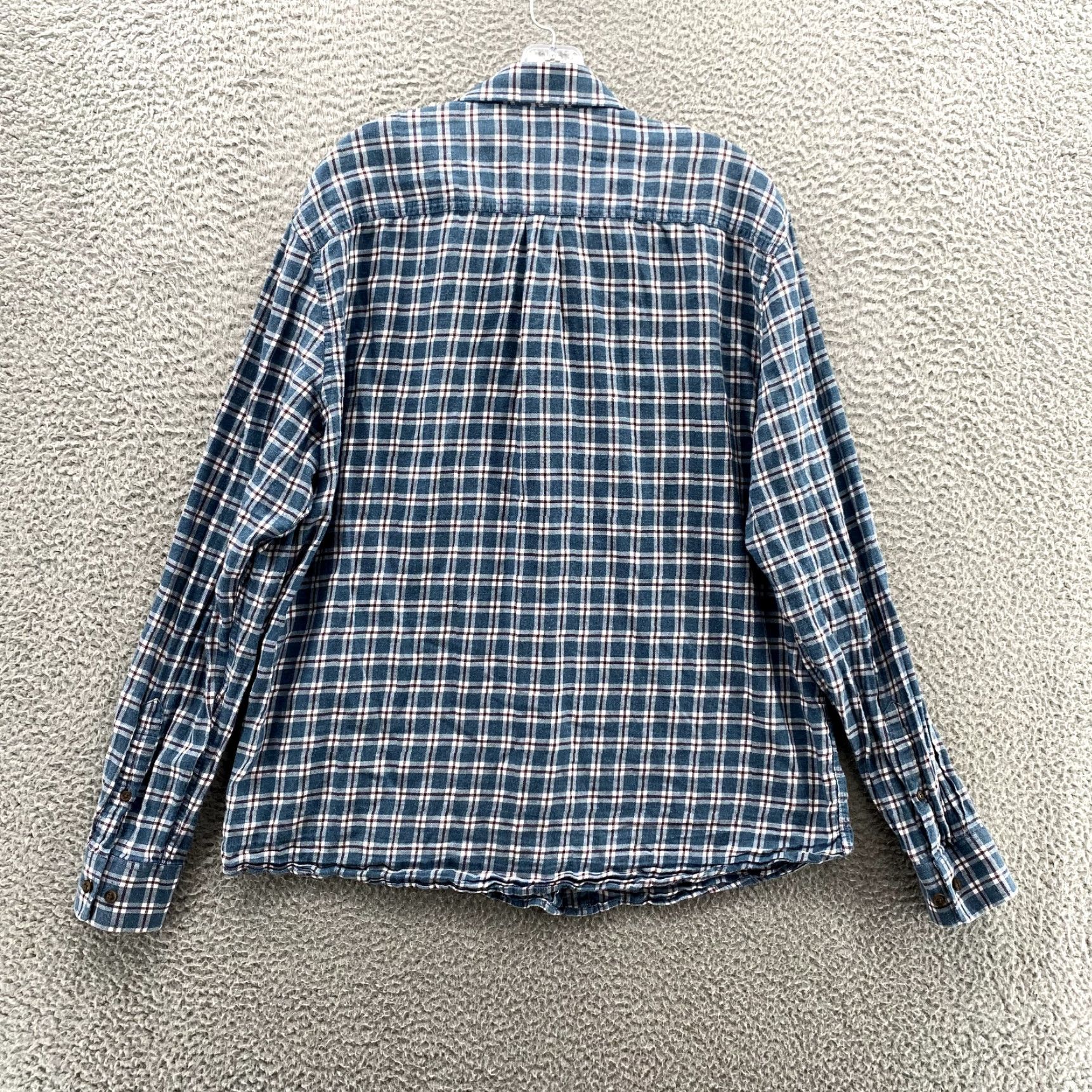 johnnie-O Nike Shirt Large Blue Plaid Flannel Hangin' Out Outdoor Hiking Camping Mens Size US L / EU 52-54 / 3 - 5 Thumbnail