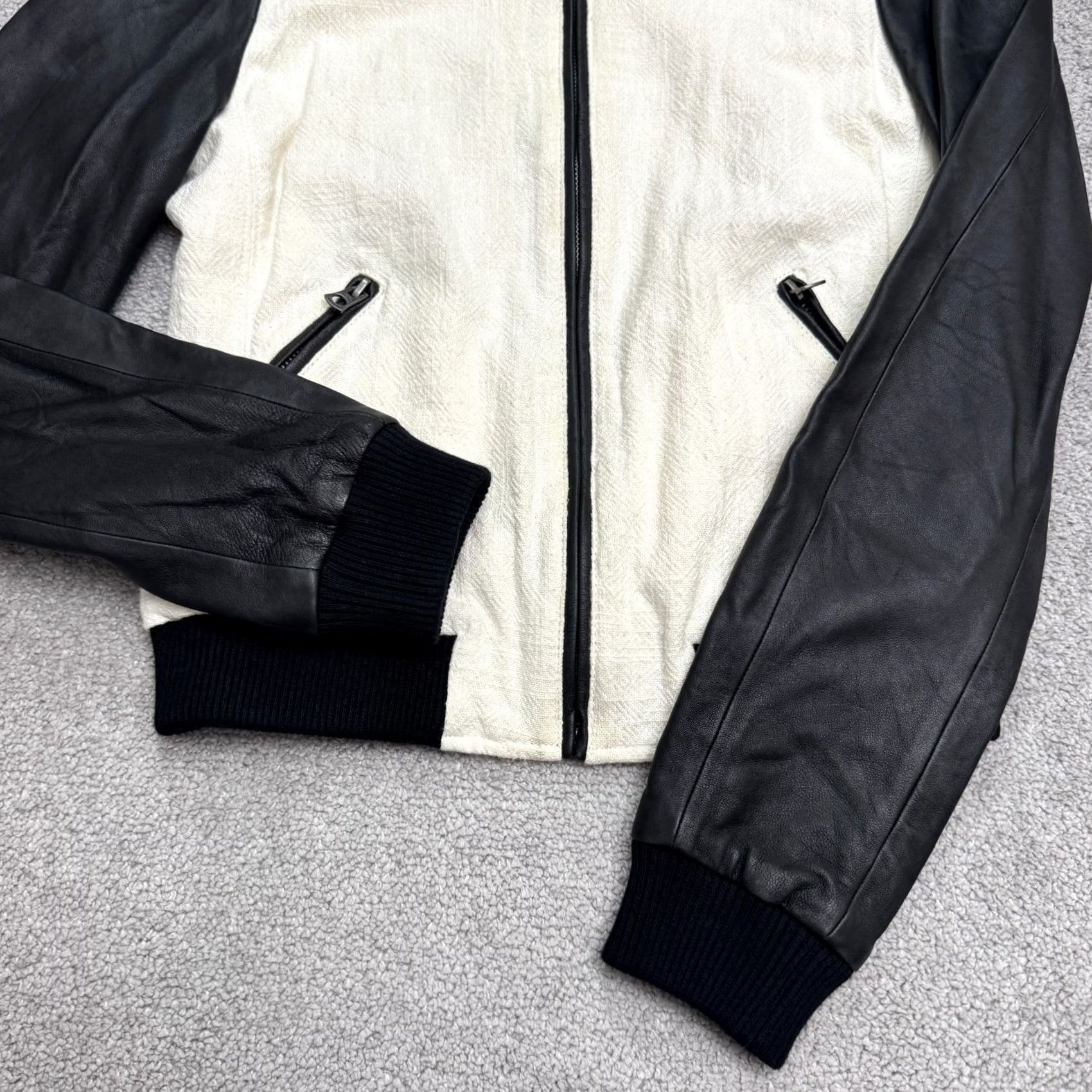 Lucky Brand Lucky Brand Leather Sleeve Bomber Jacket Women S Colorblock Multicolor Short All Seasons Zip Jacket Size S / US 4 / IT 40 - 3 Thumbnail