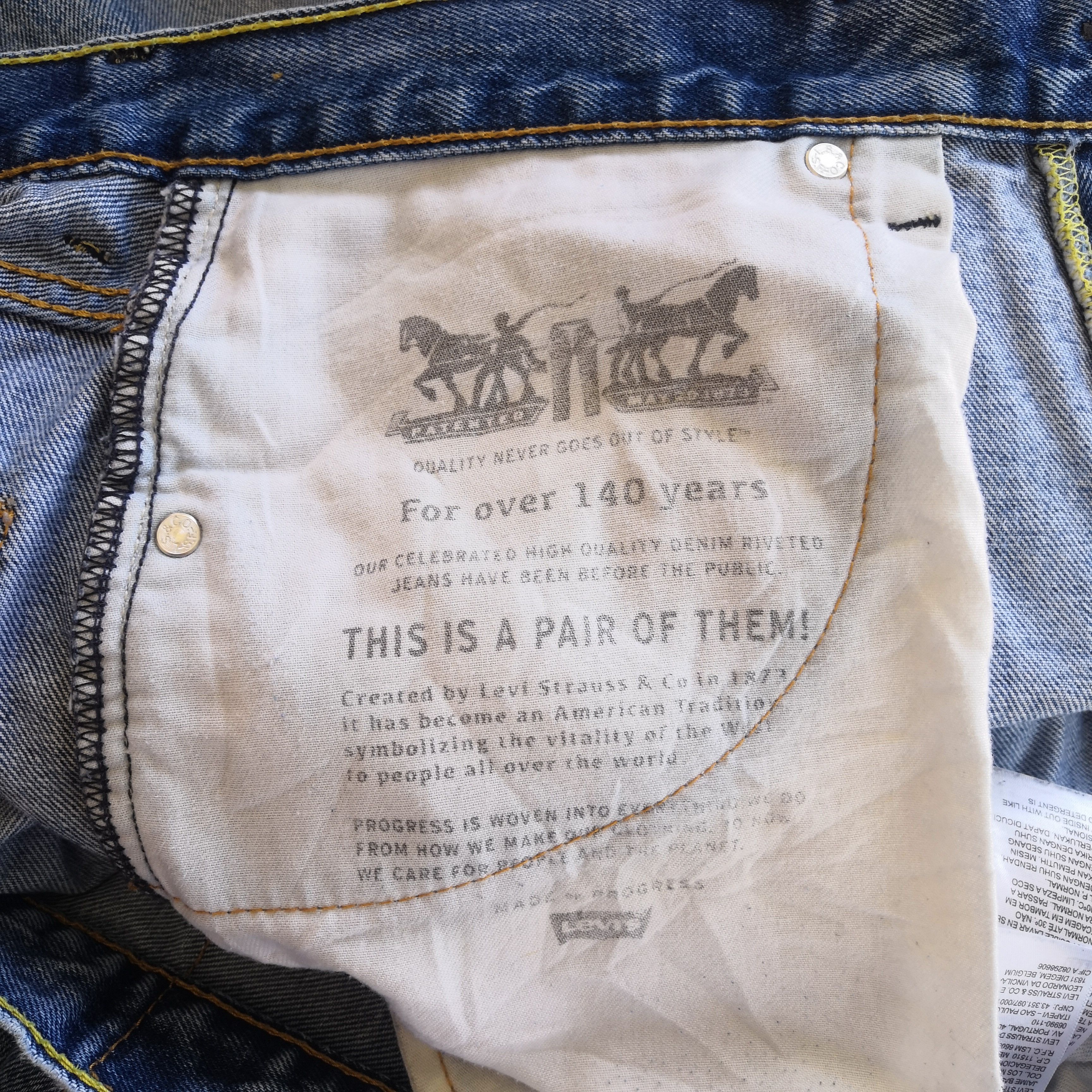 Levi's Dirty Levis 550 Jeans Released Hem Levi's Light Wash Denim Size US 34 / EU 50 - 8 Thumbnail